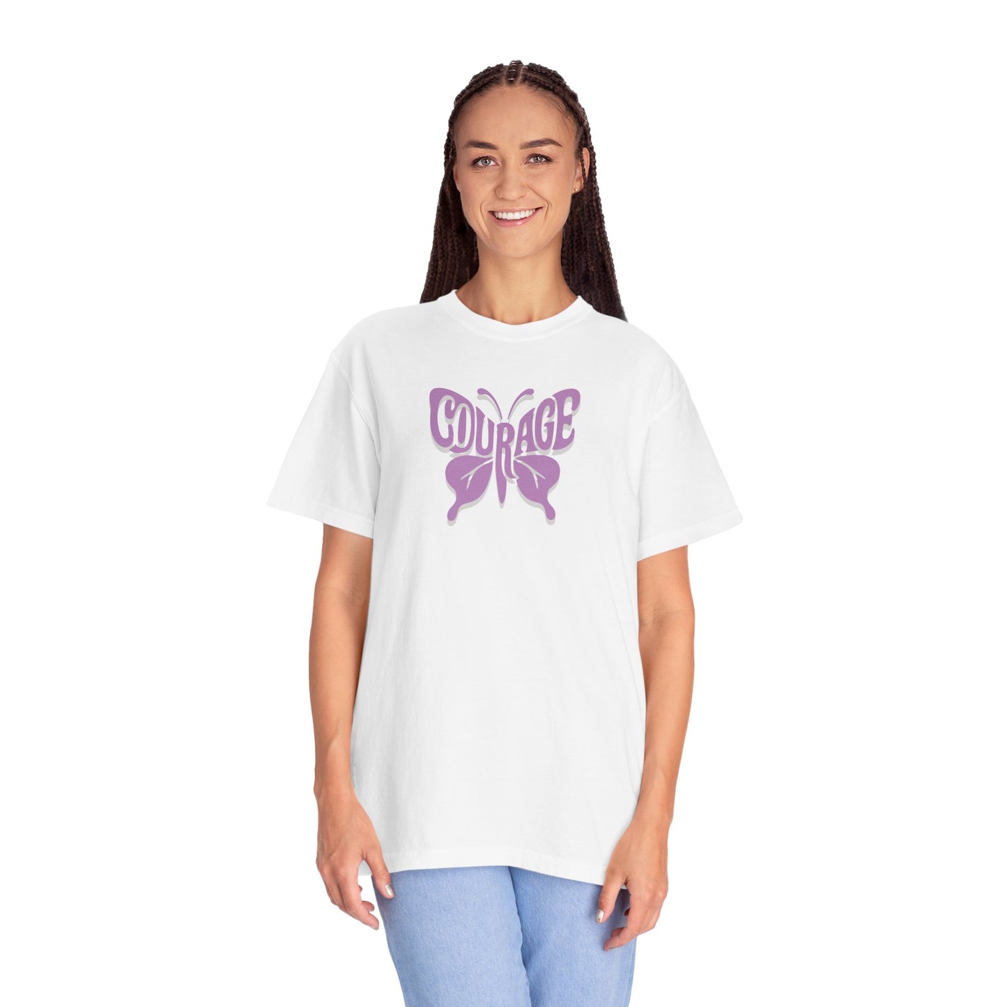 Courage Butterfly T-Shirt, Inspirational Tee, Unisex Graphic Shirt, Motivation Gift, Empowerment Apparel, Butterfly Design