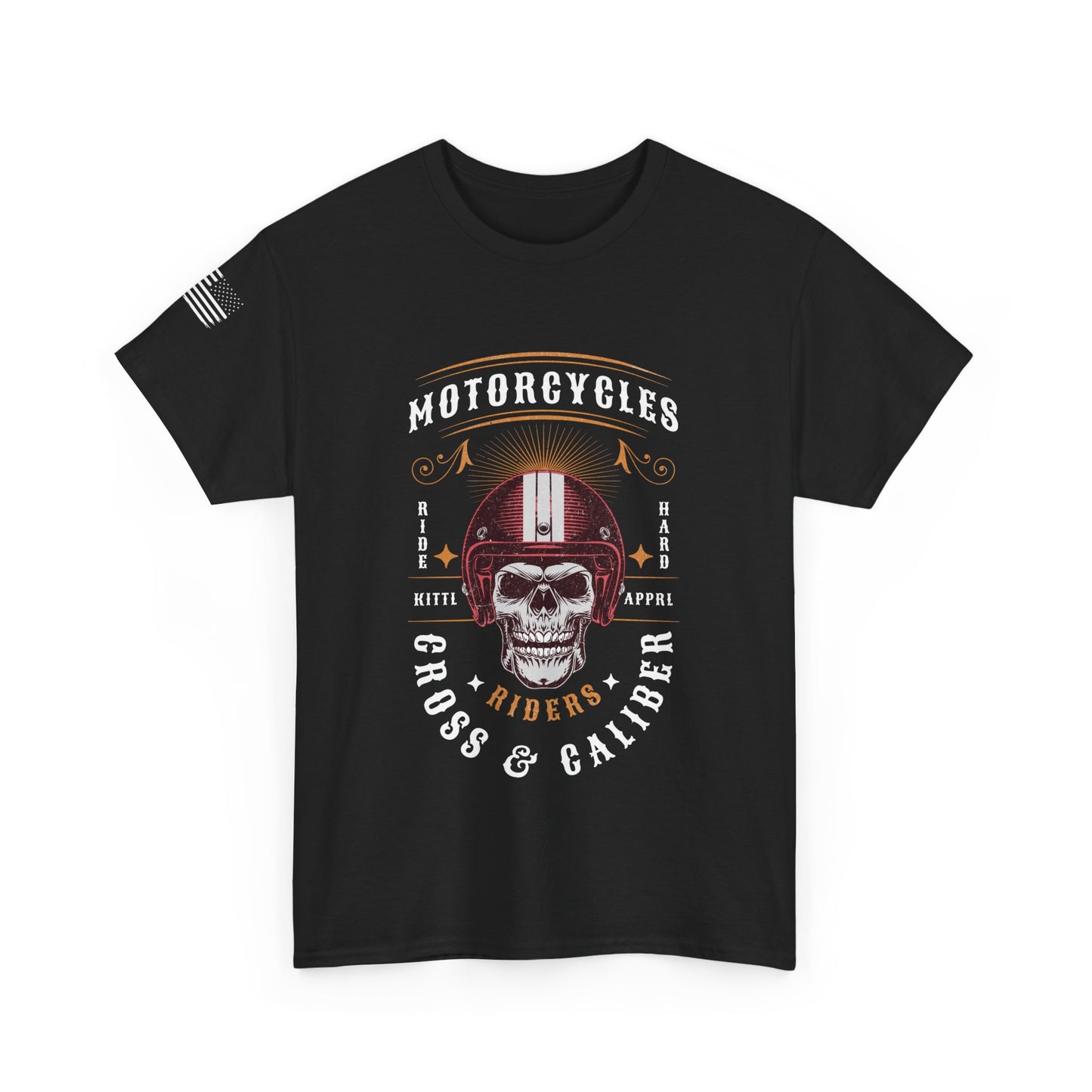 Motorcycle Skull Tee, Unisex Heavy Cotton Tee, Biker Apparel, Halloween Costume, Gift for Riders, Motorcycle Enthusiasts, Casual Wear
