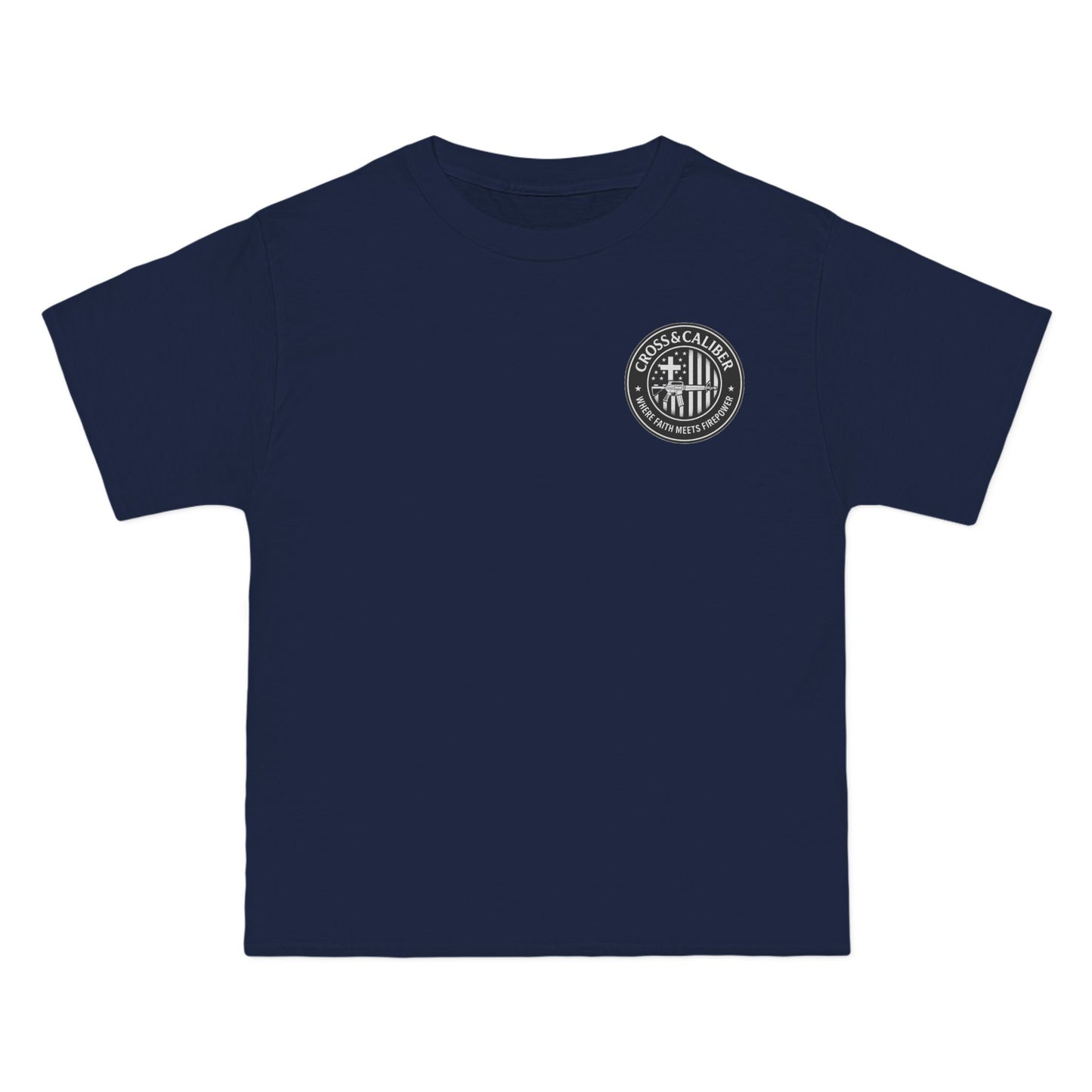Cross & Caliber Shield Graphic T-Shirt for Casual Style