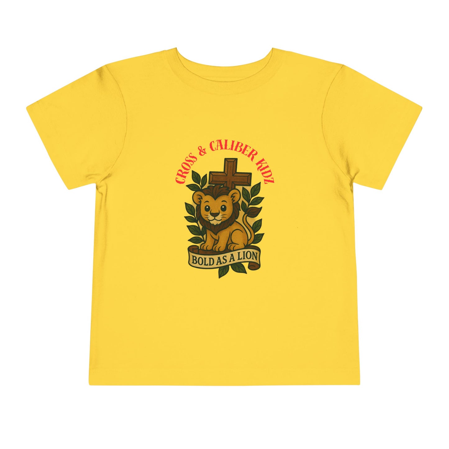 Bold as a Lion Toddler Tee - Cute Christian Graphic Shirt for Kids