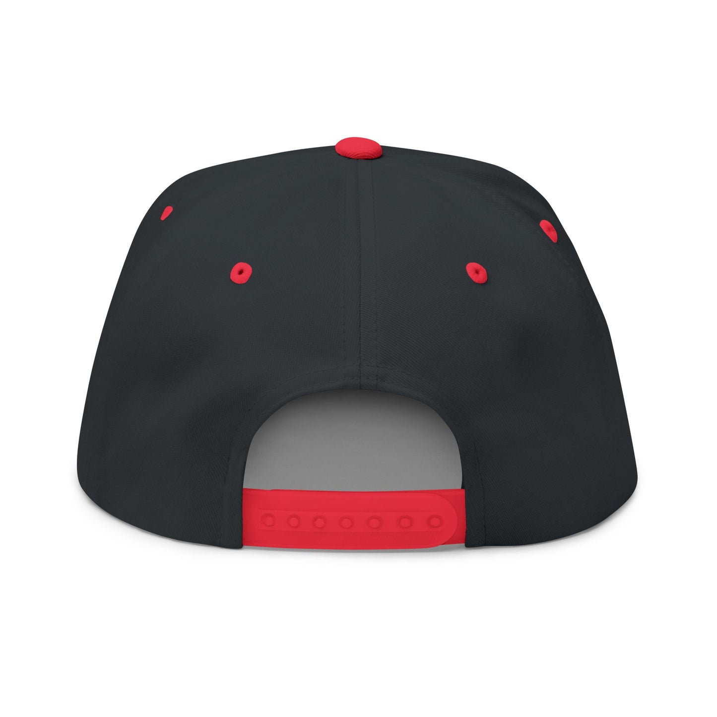 Embroidered Flat Bill Cap with American Flag Design