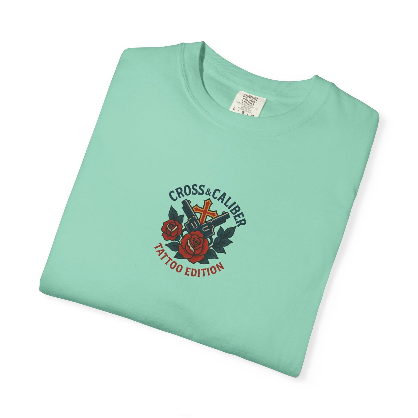 Cross & Caliber Tattoo Edition Unisex T-Shirt - Vintage Style Graphic Tee