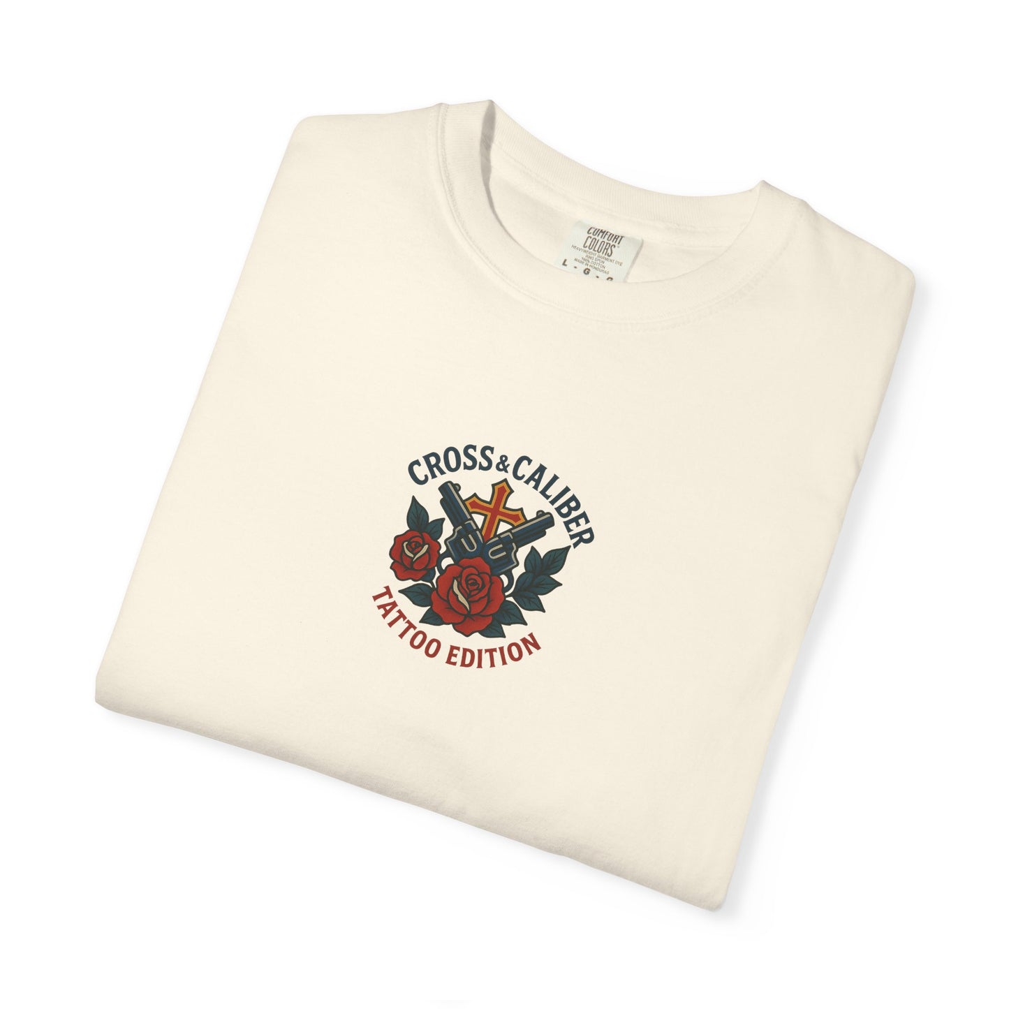 Cross & Caliber Tattoo Edition Unisex T-Shirt - Vintage Style Graphic Tee