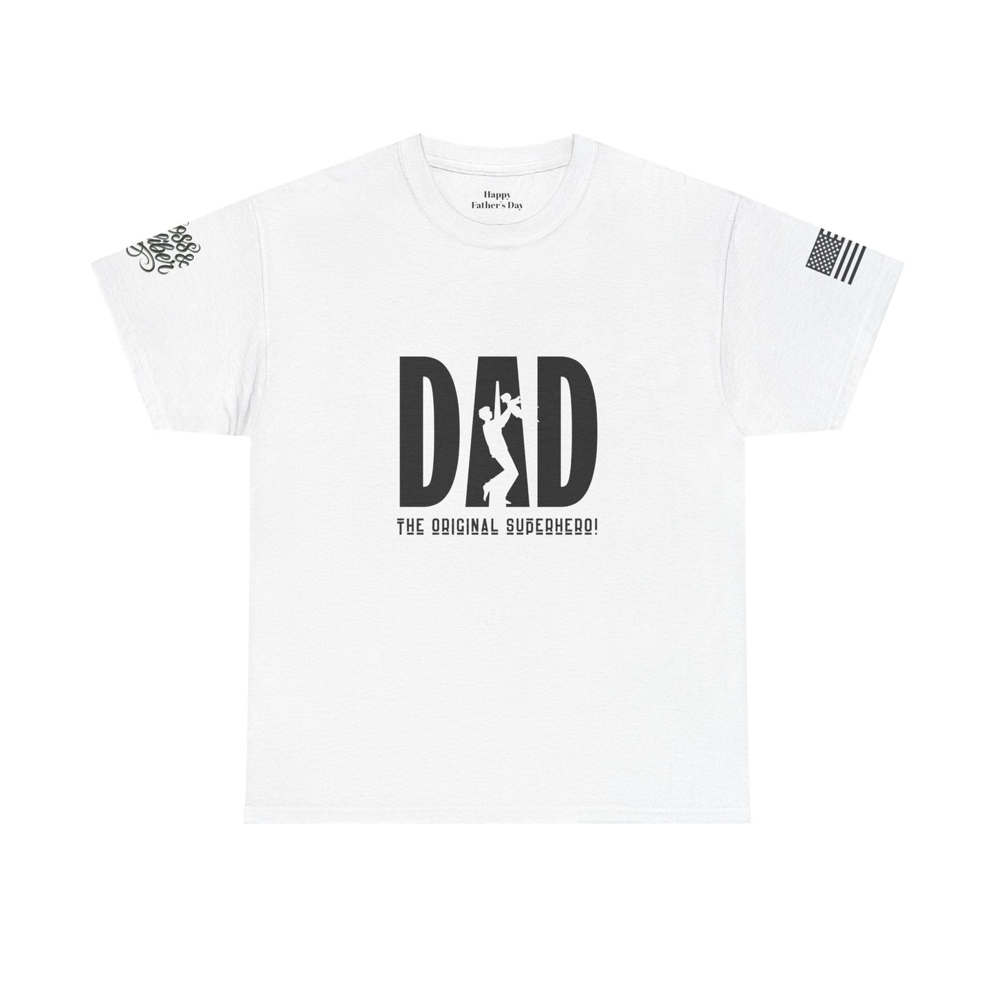 Dad Humor Unisex Heavy Cotton Tee - Funny Dad Shirt, Gift for Father's Day, Casual Comedy Tee, Patriotic Apparel, Birthday Gift