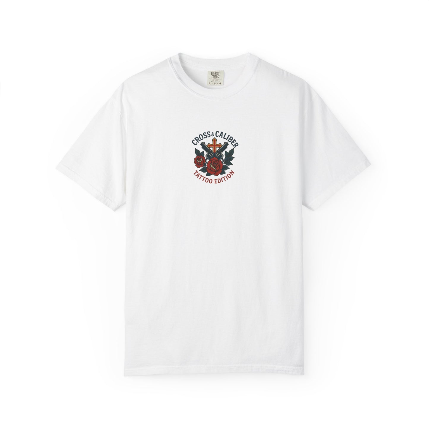 Cross & Caliber Tattoo Edition Unisex T-Shirt - Vintage Style Graphic Tee