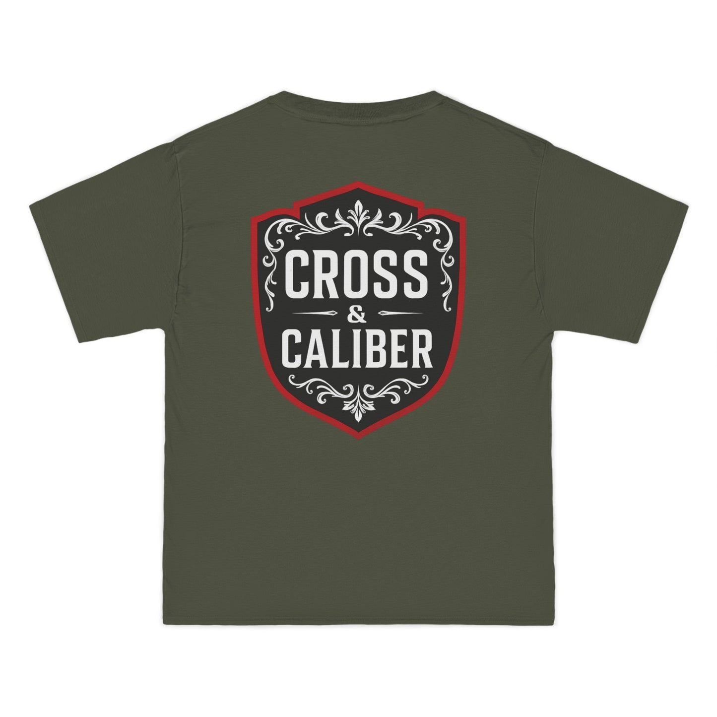 Cross & Caliber Shield Graphic T-Shirt for Casual Style