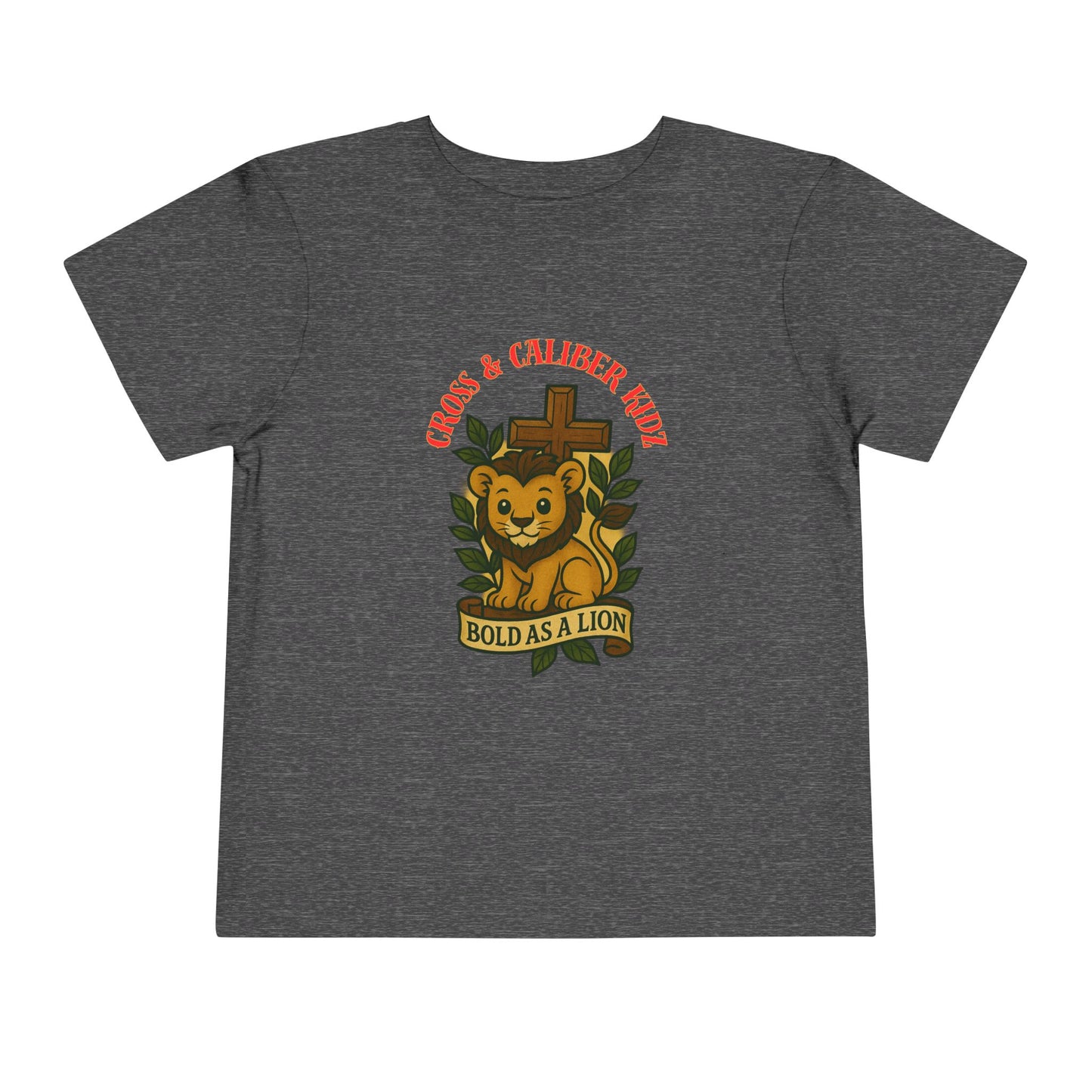 Bold as a Lion Toddler Tee - Cute Christian Graphic Shirt for Kids