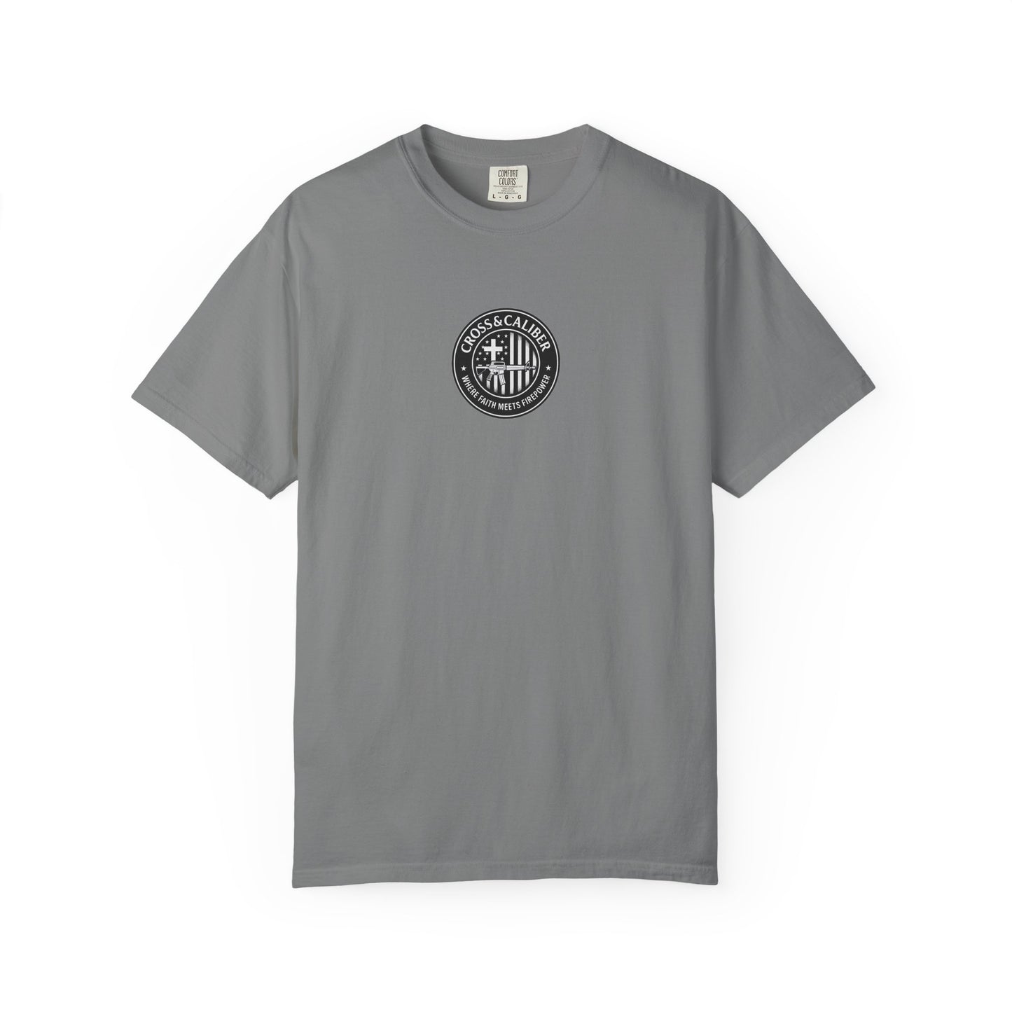 Motorcycle Enthusiast T-Shirt - Cross & Caliber Design with Inspirational Quote