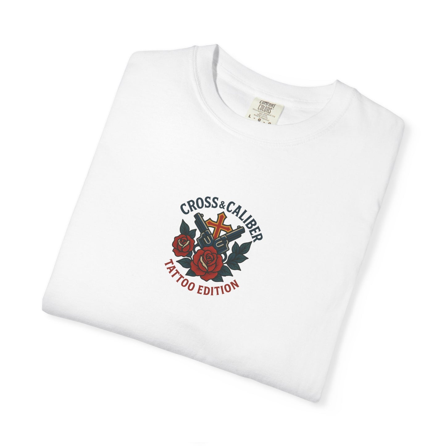 Cross & Caliber Tattoo Edition Unisex T-Shirt - Vintage Style Graphic Tee