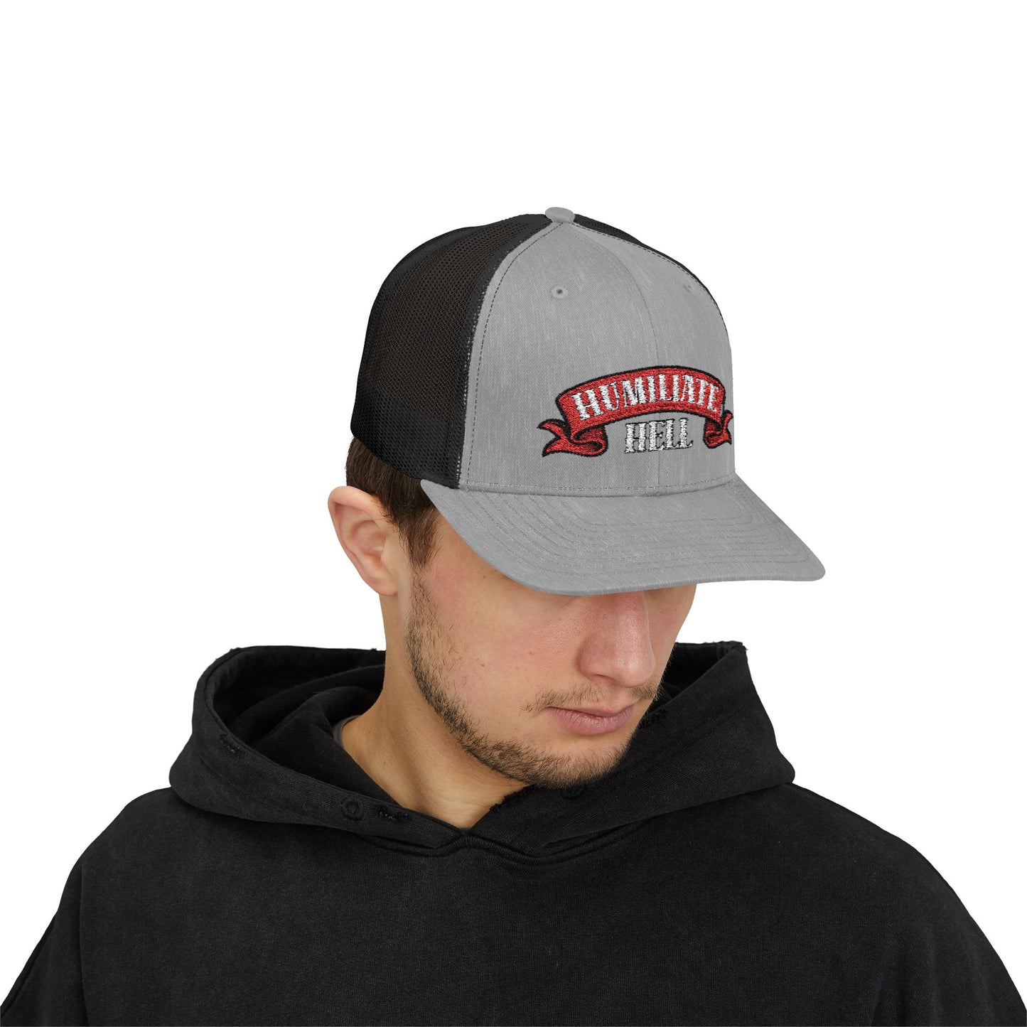 Humble Hell Snapback Trucker Cap, Adjustable Cap, Casual Headwear, Gift for Him, Everyday Style, Festival Gear