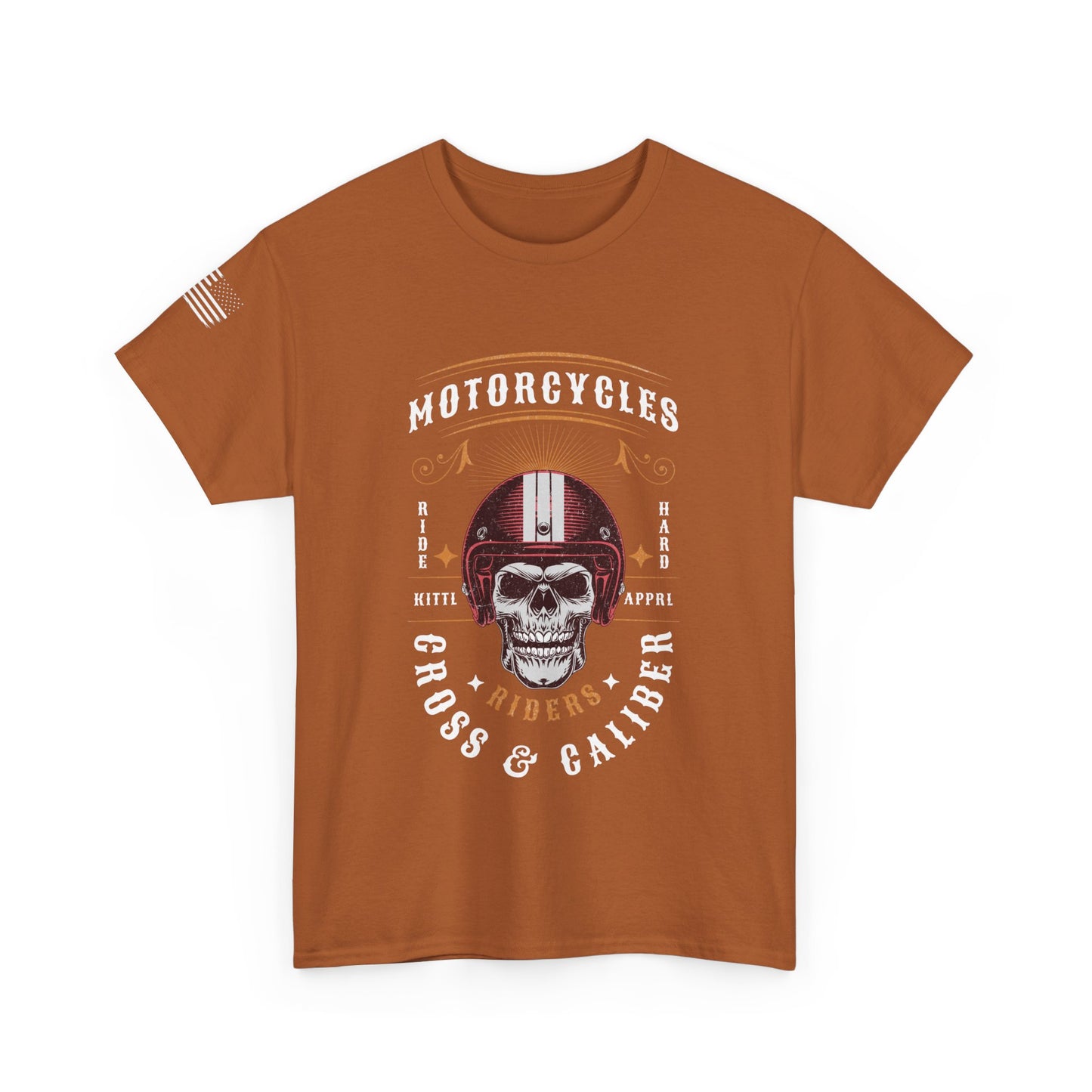 Motorcycle Skull Tee, Unisex Heavy Cotton Tee, Biker Apparel, Halloween Costume, Gift for Riders, Motorcycle Enthusiasts, Casual Wear