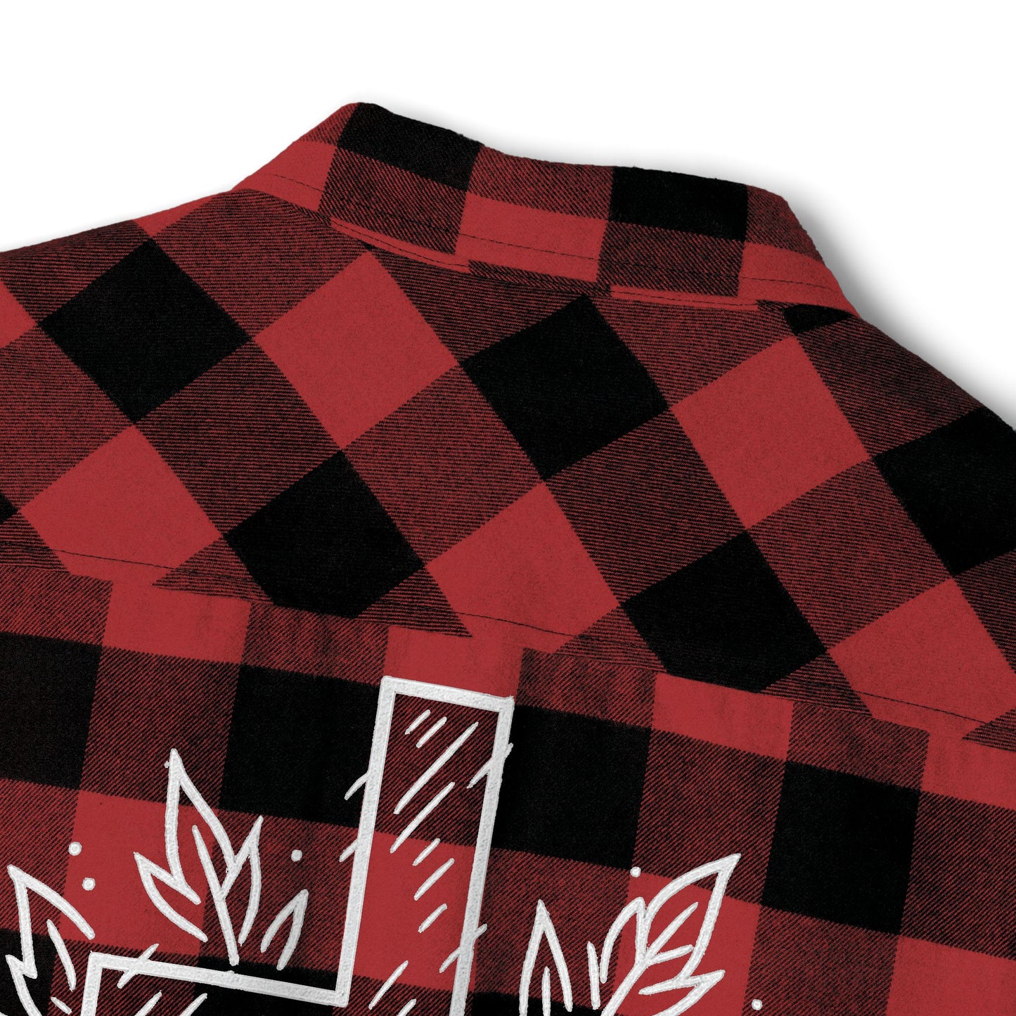 Unisex Flannel Shirt - Cross & Caliber Graphic, Cozy Casual Wear for Any Occasion