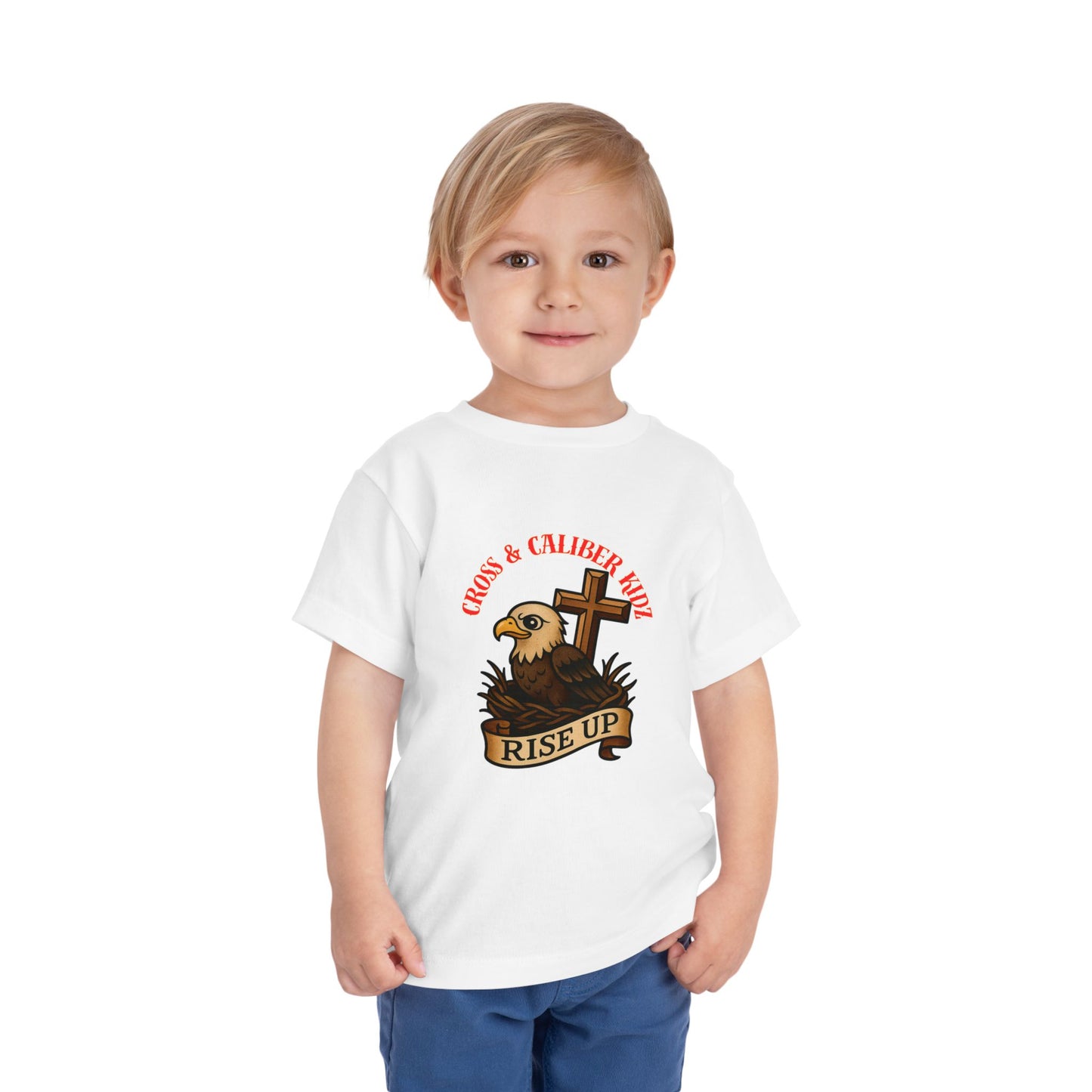 Kids' Eagle 'Rise Up' Short Sleeve Tee - Inspirational Toddler Shirt