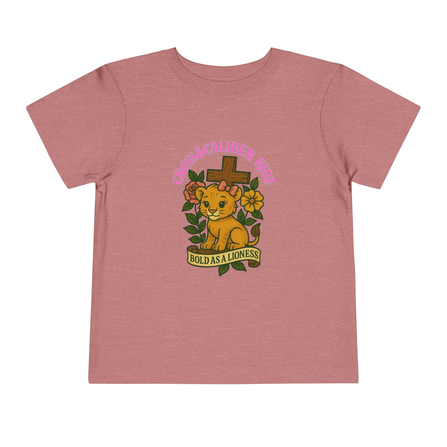 Toddler Short Sleeve Tee - Bold as a Lioness Design