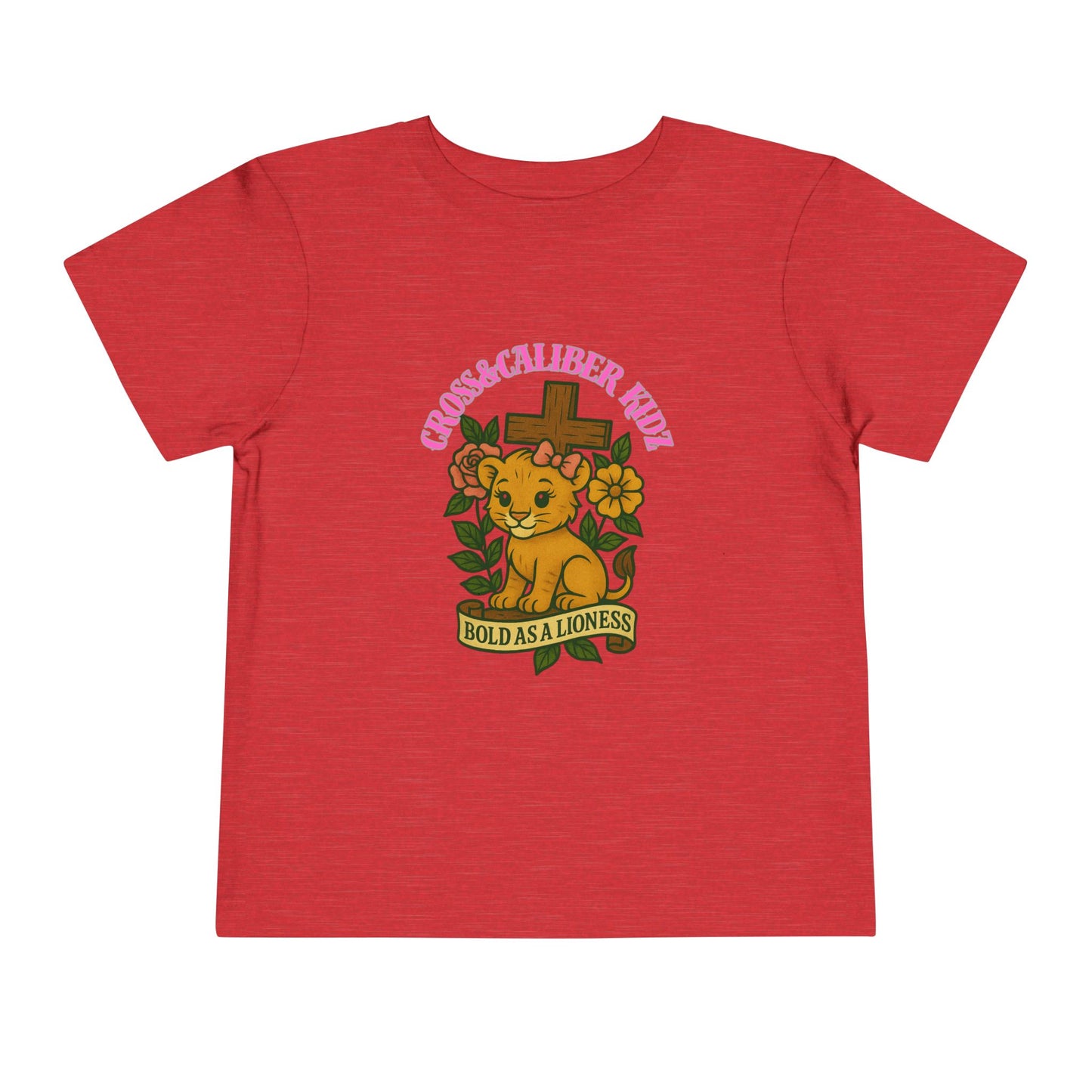 Toddler Short Sleeve Tee - Bold as a Lioness Design