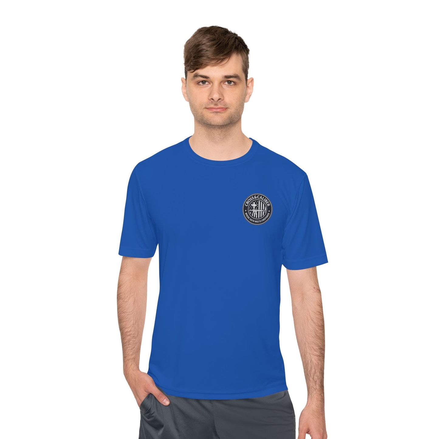 Unisex Moisture Wicking Tee -Carpenter’s Union "Jesus Was a Carpenter" Graphic Tee for Comfort and Style