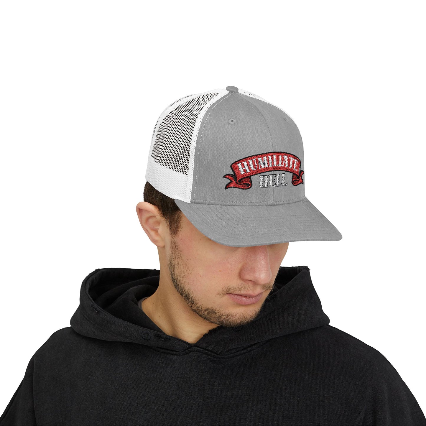 Humble Hell Snapback Trucker Cap, Adjustable Cap, Casual Headwear, Gift for Him, Everyday Style, Festival Gear