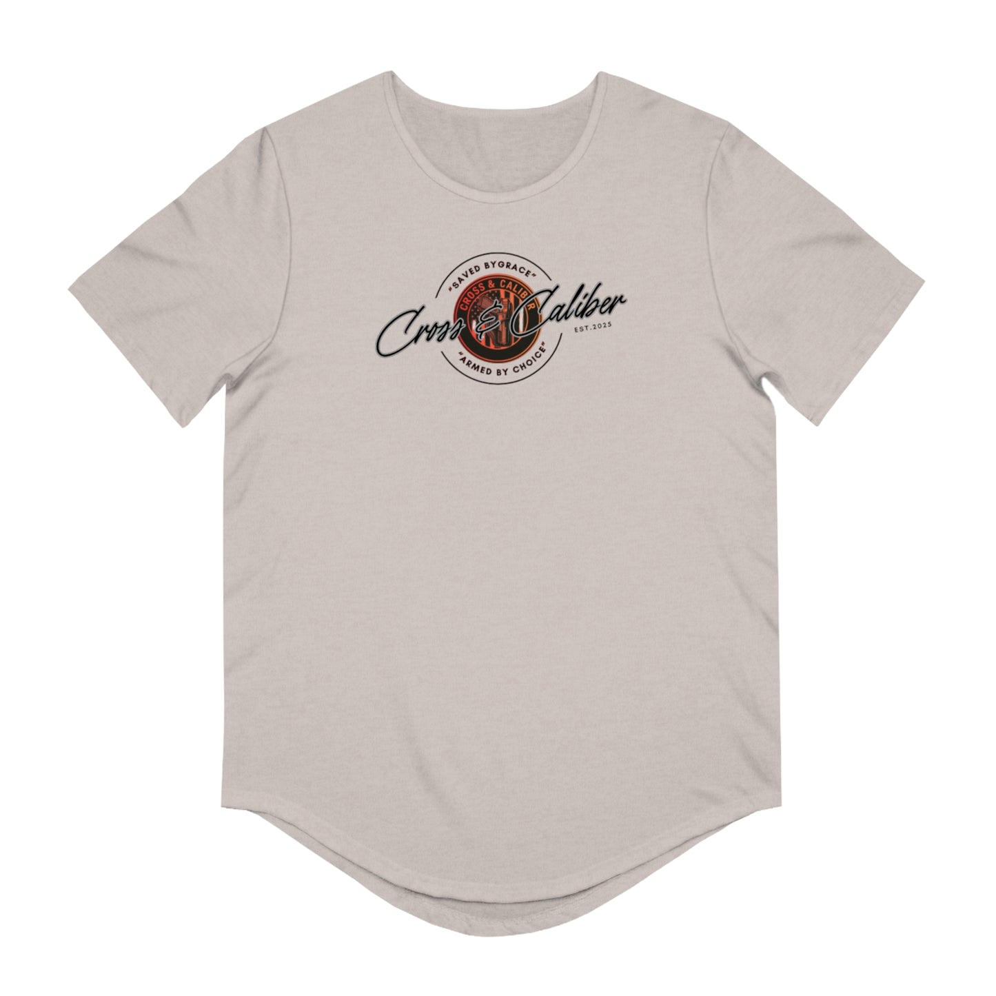 Men's Jersey Curved Hem Tee - Rocker Vibe, Perfect for Music Lovers, Casual Outings, Concerts, Gift for Him, Worship Style