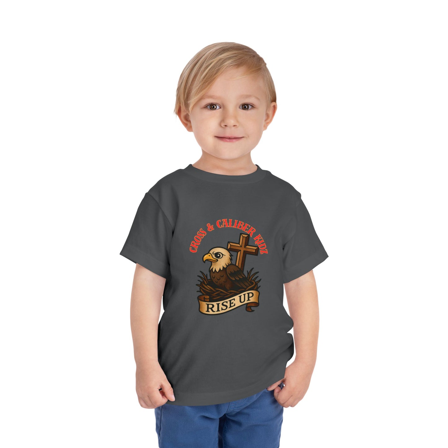 Kids' Eagle 'Rise Up' Short Sleeve Tee - Inspirational Toddler Shirt