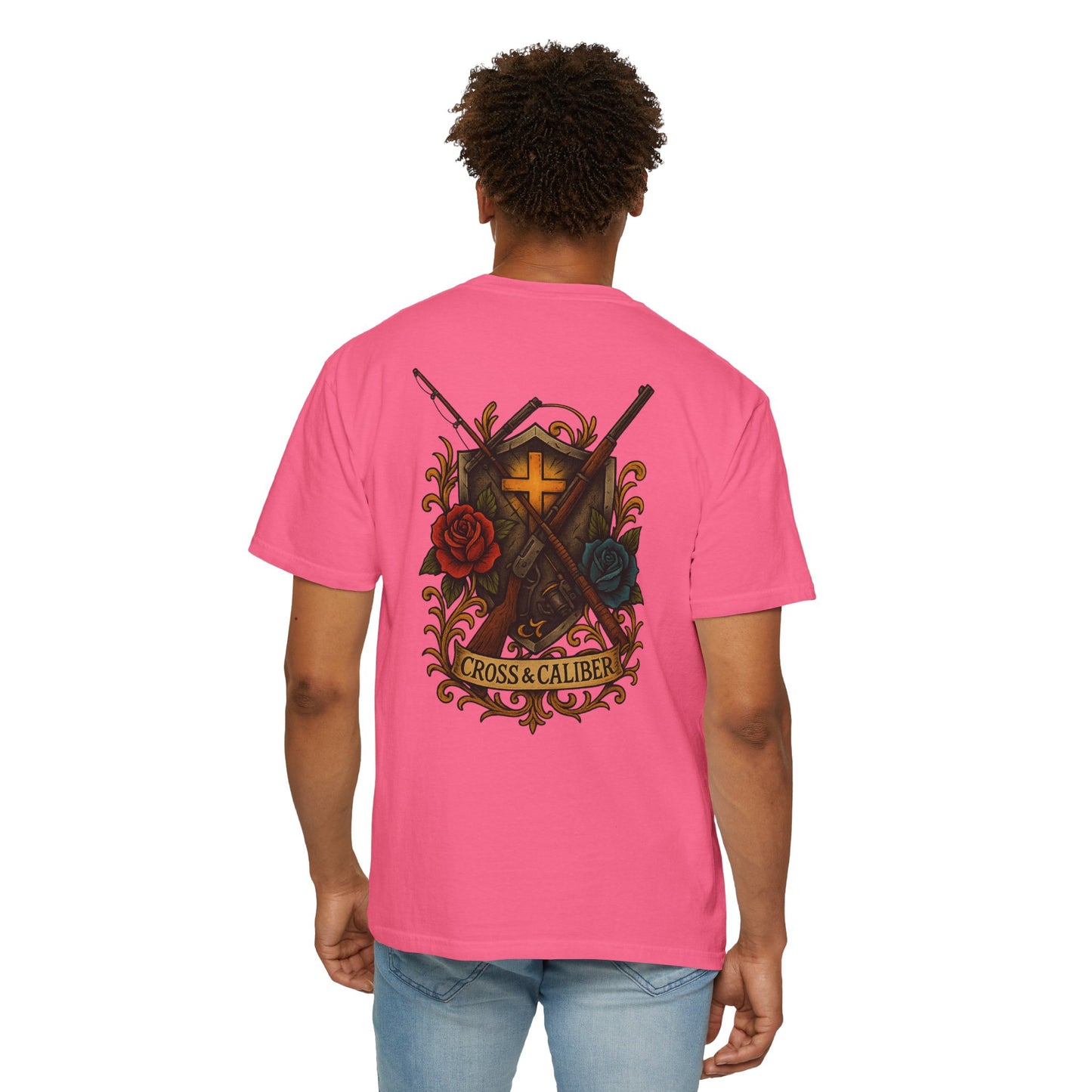 Cross & Caliber Tattoo Edition Unisex Garment-Dyed T-Shirt