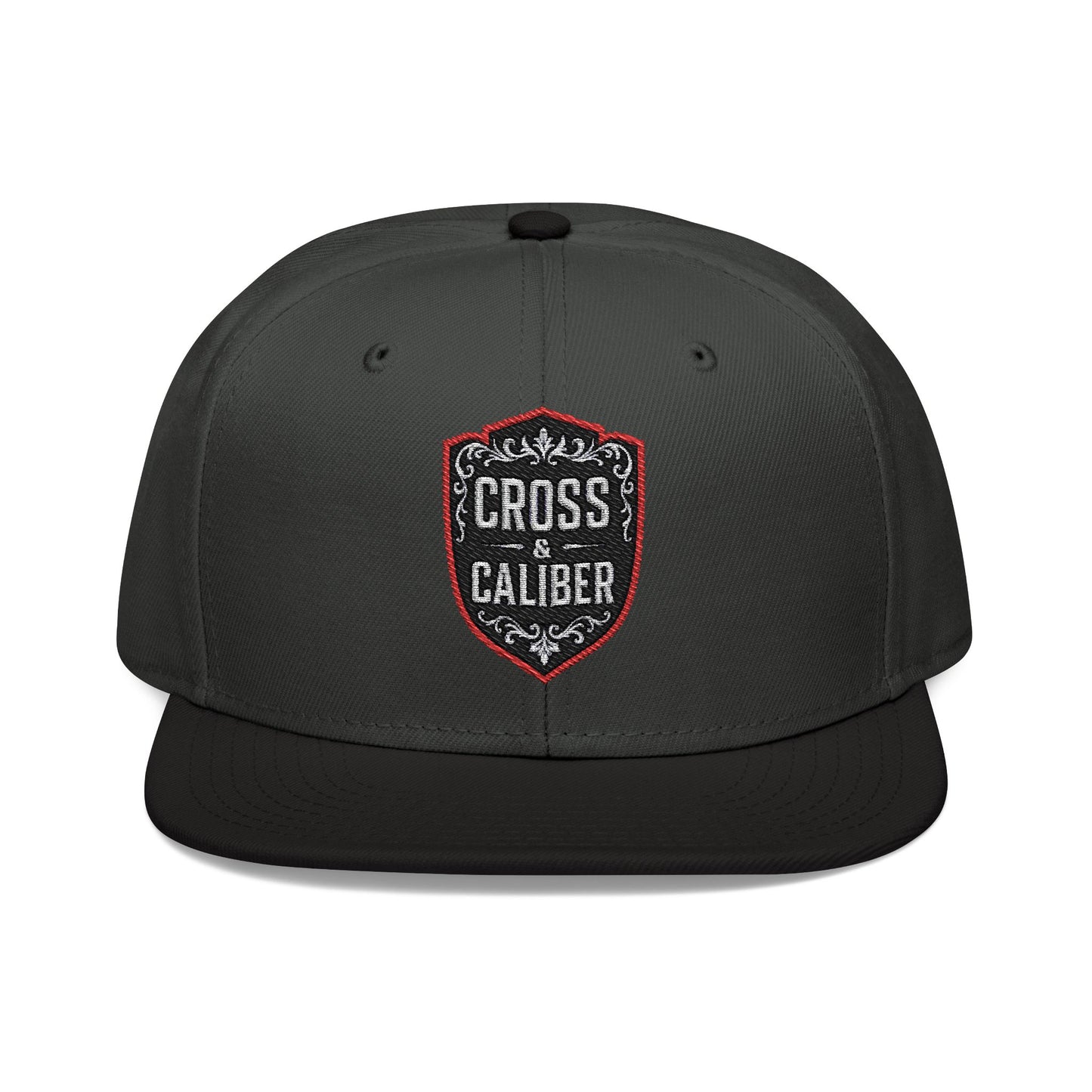 Cross & Caliber Embroidered Snapback Hat - Stylish Casual Cap for Everyday Use