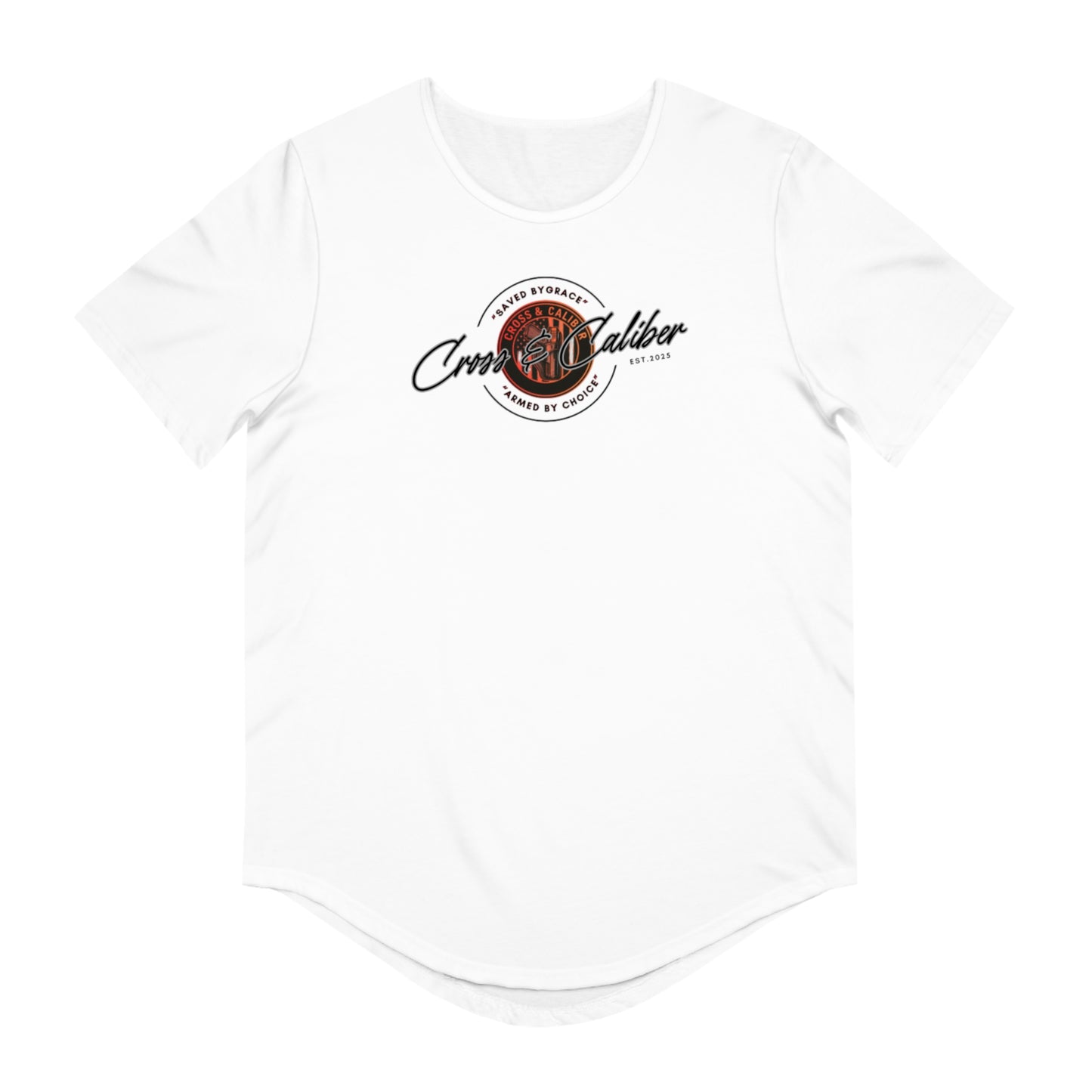Men's Jersey Curved Hem Tee - Rocker Vibe, Perfect for Music Lovers, Casual Outings, Concerts, Gift for Him, Worship Style