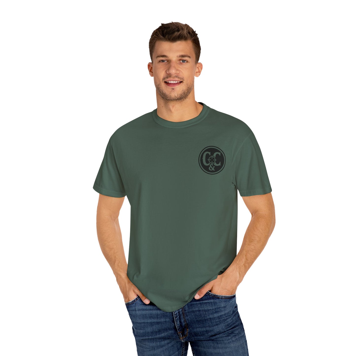 Patriotic Unisex Garment-Dyed T-Shirt: Built to Defend, Called to Serve