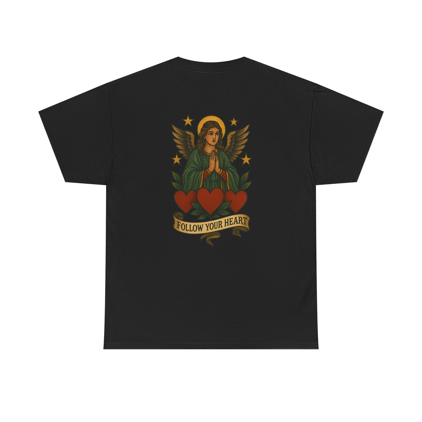 Follow Your Heart Unisex Heavy Cotton Tee - Inspirational Graphic Shirt
