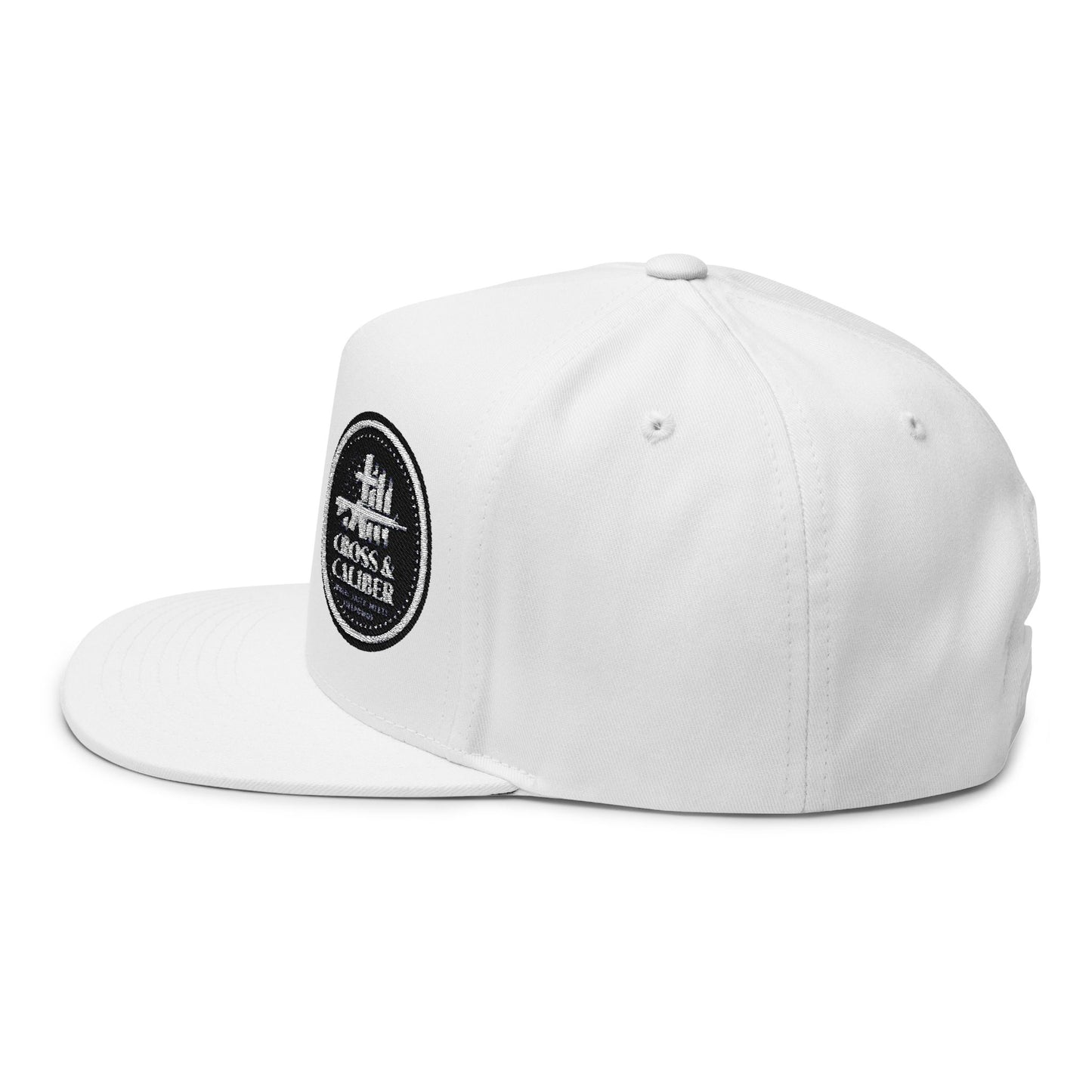 Cross & Caliber Embroidered Flat Bill Cap - Stylish Gear for Everyday Adventures