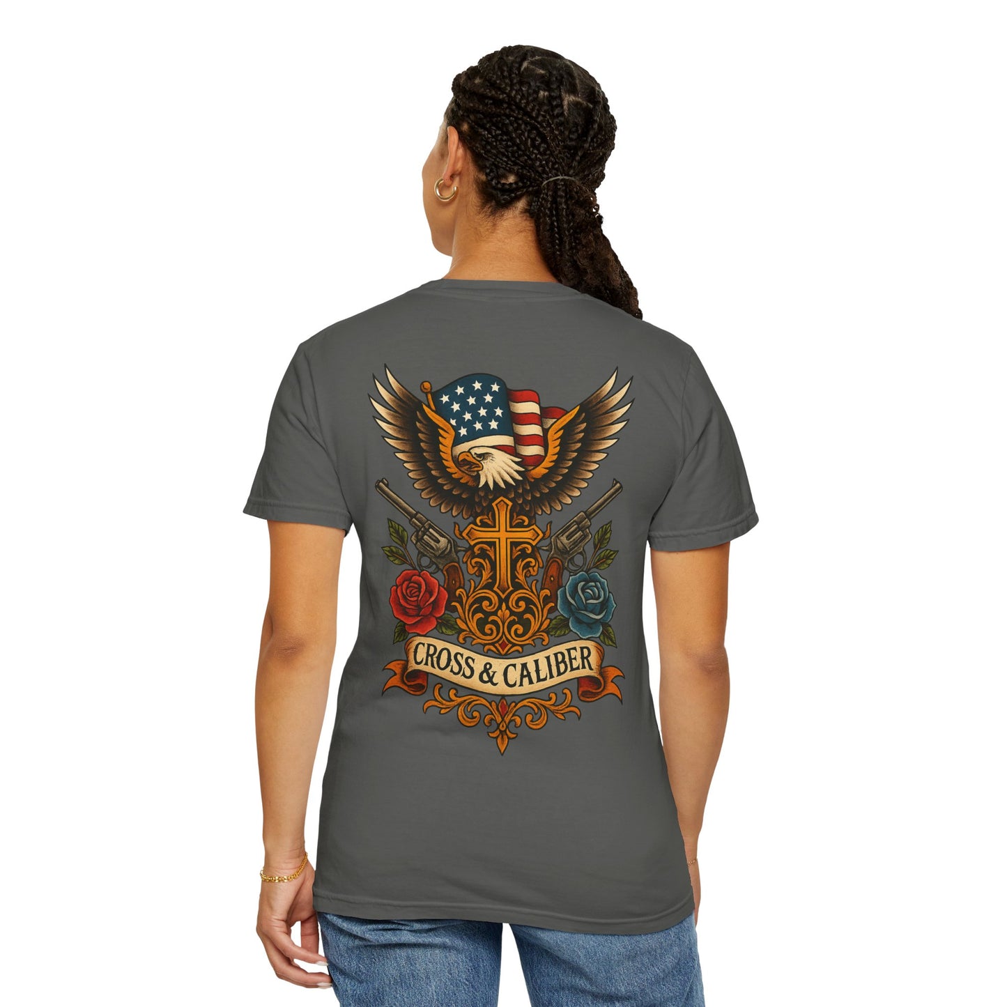 Cross & Caliber Tattoo Edition Unisex T-Shirt - Vintage Style Graphic Tee