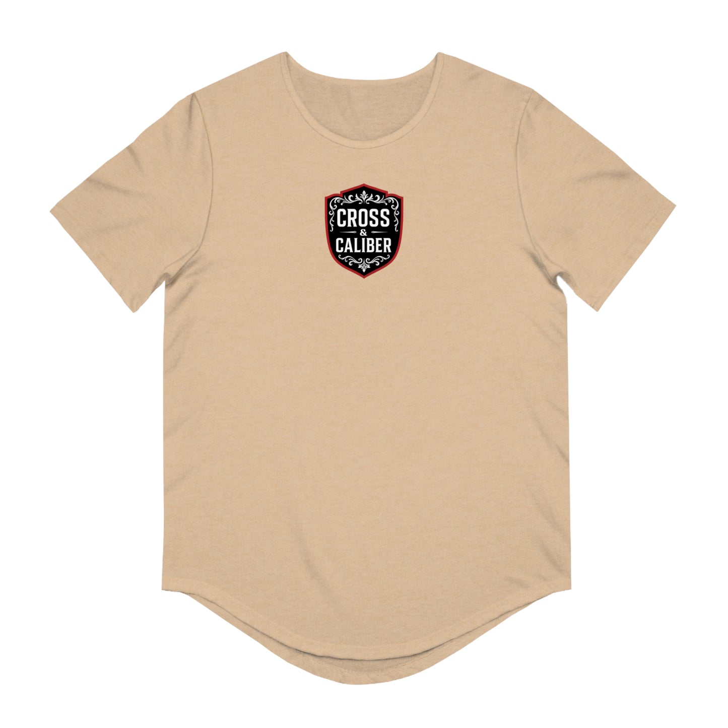 Men's Curved Hem Tee - Casual Streetwear, Worship Warfare Graphic, Gift for Him, Summer Style, Everyday Wear, Unique Design