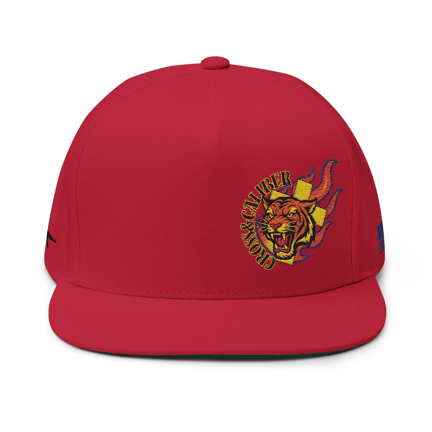 Embroidered Flat Bill Cap - Cross & Caliber Design