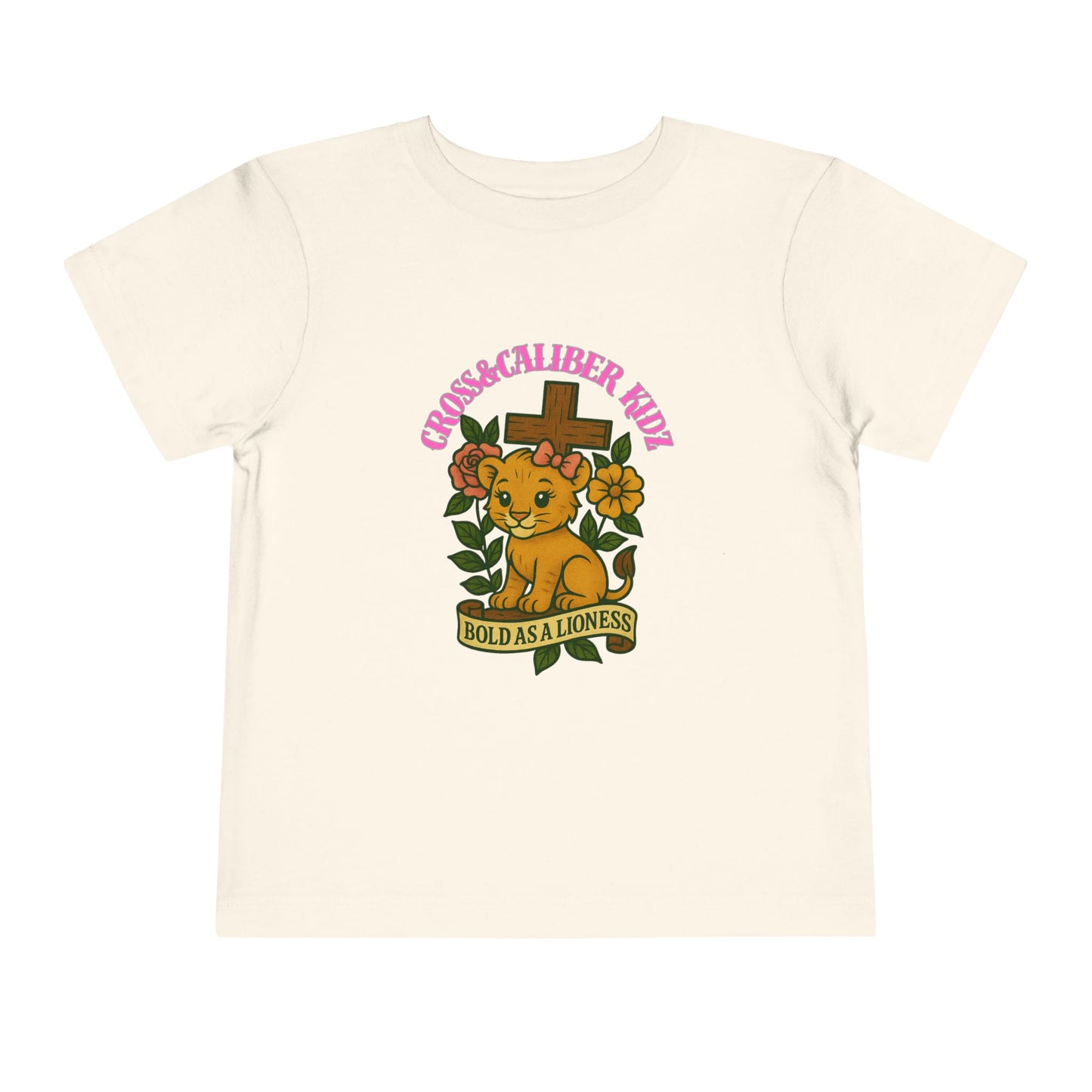Toddler Short Sleeve Tee - Bold as a Lioness Design