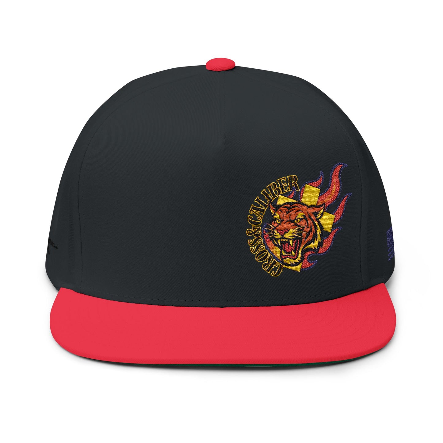 Embroidered Flat Bill Cap - Cross & Caliber Design