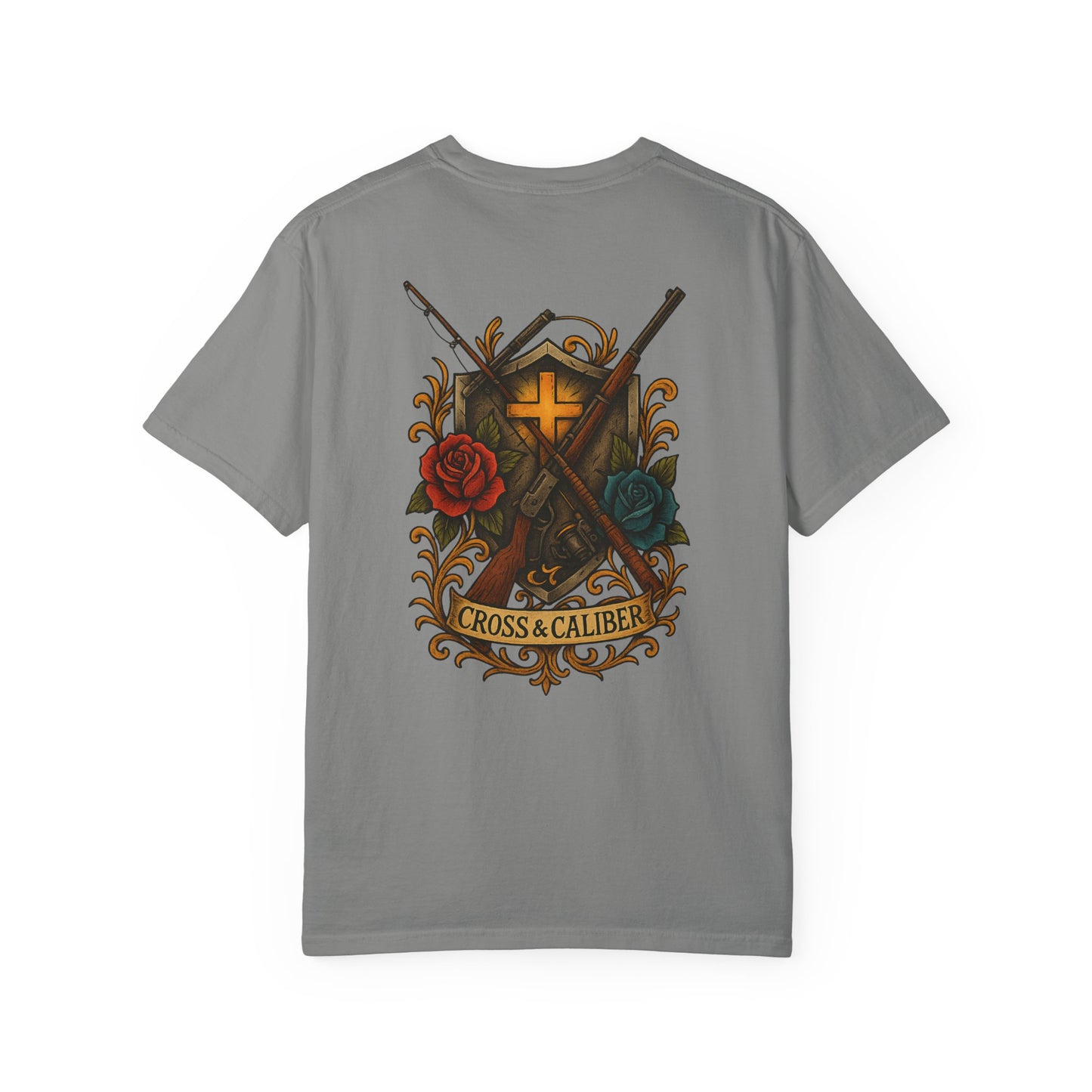 Cross & Caliber Tattoo Edition Unisex Garment-Dyed T-Shirt