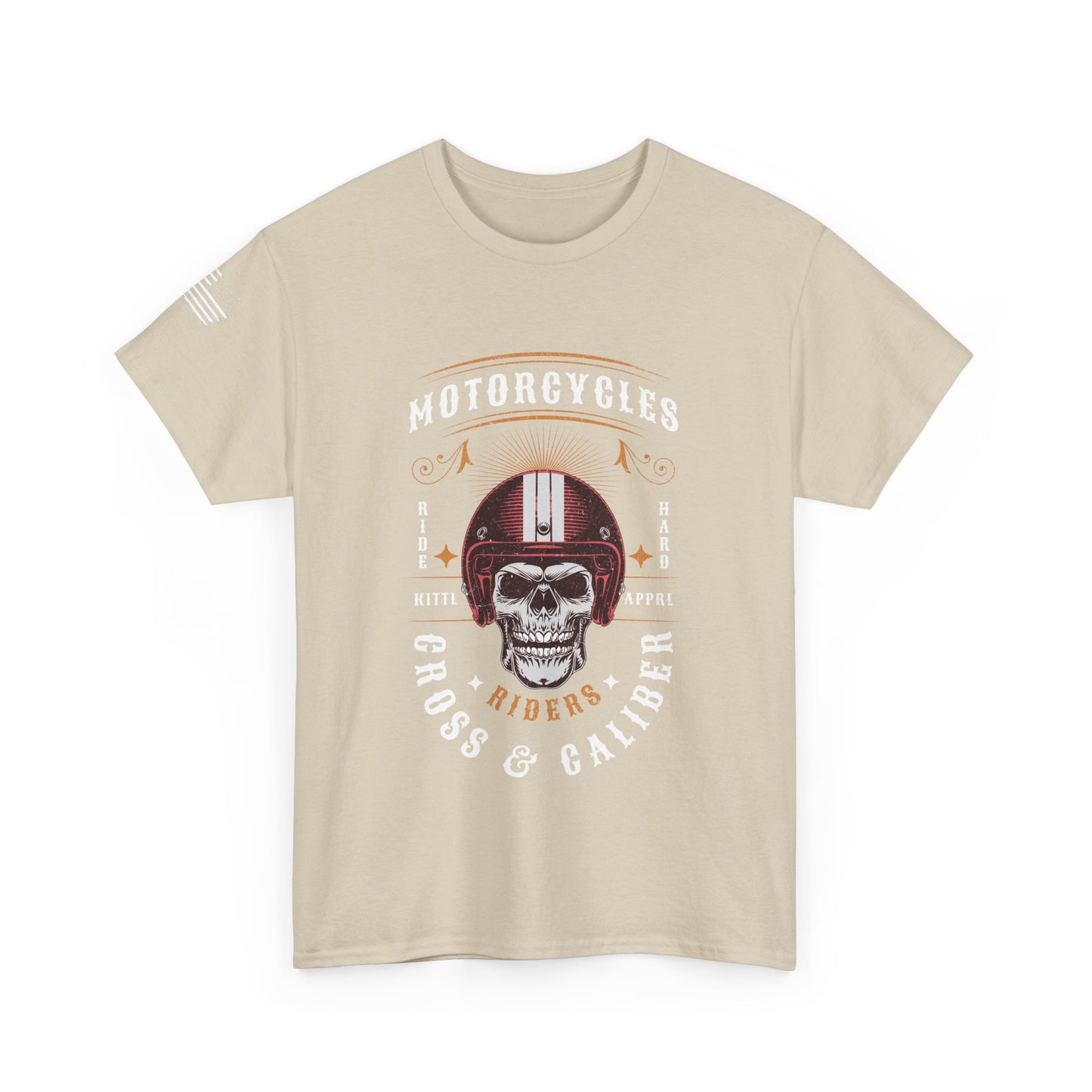Motorcycle Skull Tee, Unisex Heavy Cotton Tee, Biker Apparel, Halloween Costume, Gift for Riders, Motorcycle Enthusiasts, Casual Wear