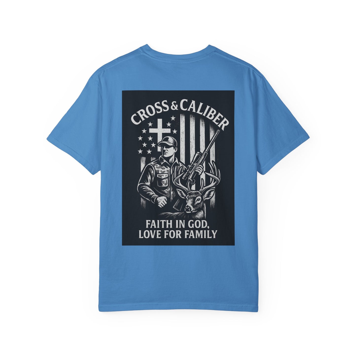 Faith-Focused Unisex Garment-Dyed T-shirt - Cross & Caliber Design