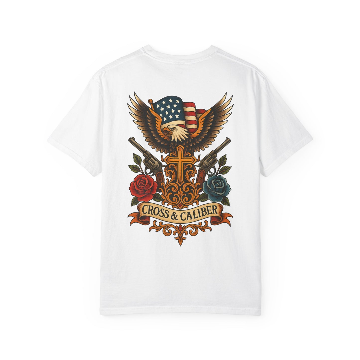 Cross & Caliber Tattoo Edition Unisex T-Shirt - Vintage Style Graphic Tee