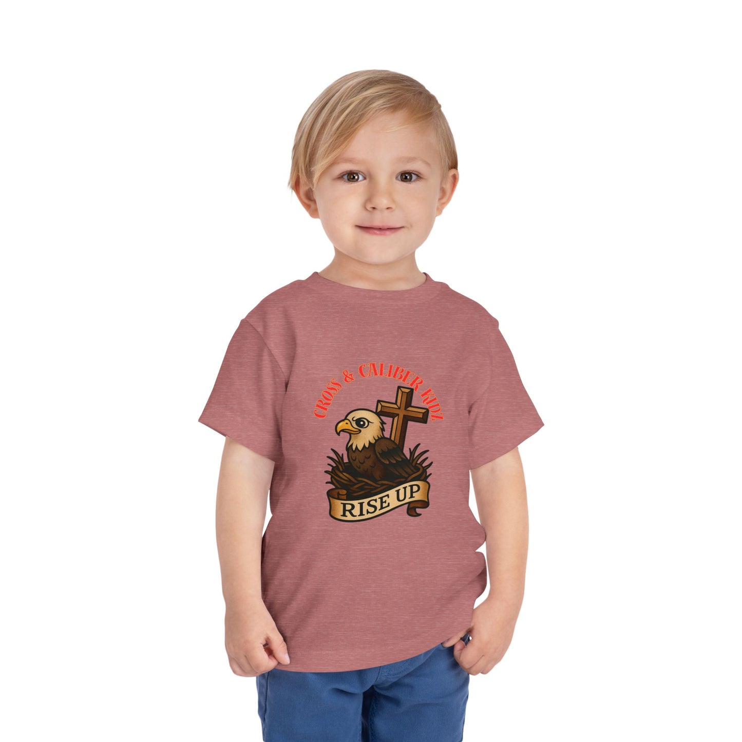 Kids' Eagle 'Rise Up' Short Sleeve Tee - Inspirational Toddler Shirt