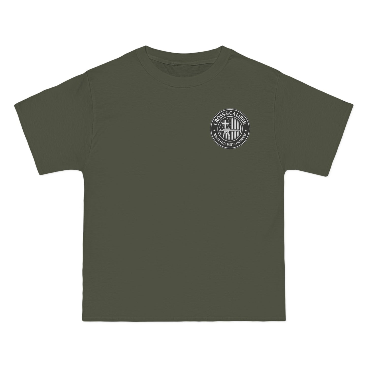 Cross & Caliber Shield Graphic T-Shirt for Casual Style