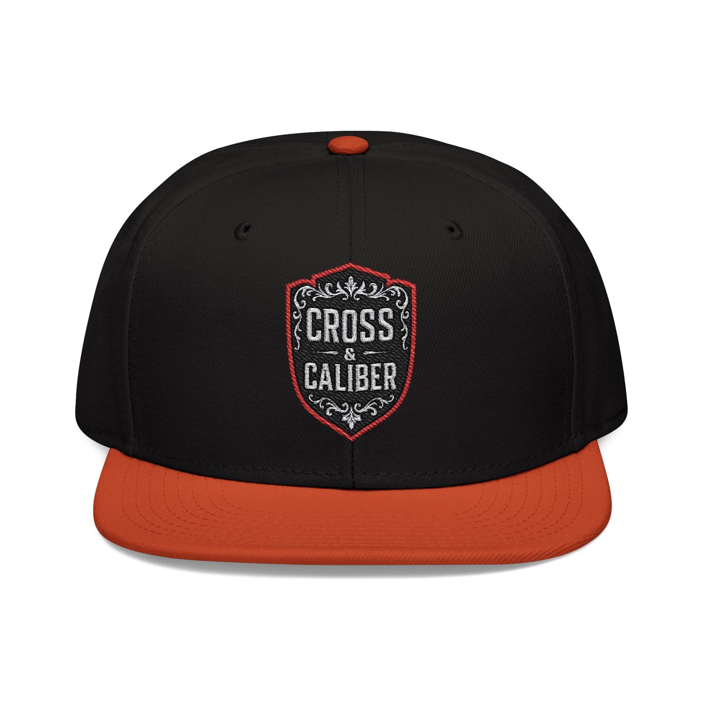 Cross & Caliber Embroidered Snapback Hat - Stylish Casual Cap for Everyday Use