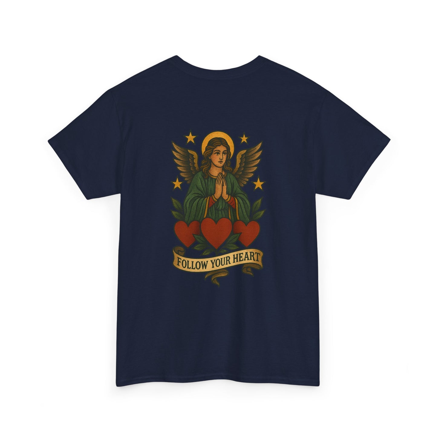 Follow Your Heart Unisex Heavy Cotton Tee - Inspirational Graphic Shirt