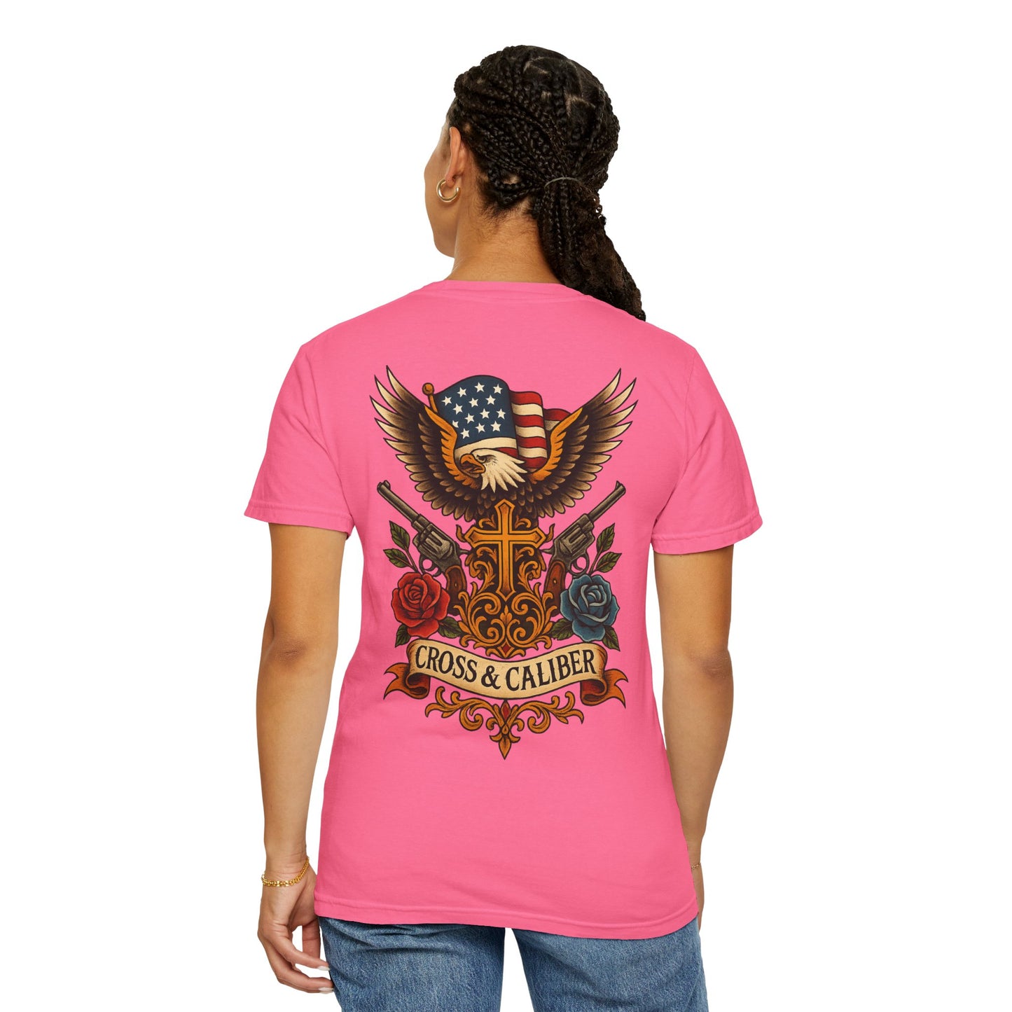 Cross & Caliber Tattoo Edition Unisex T-Shirt - Vintage Style Graphic Tee