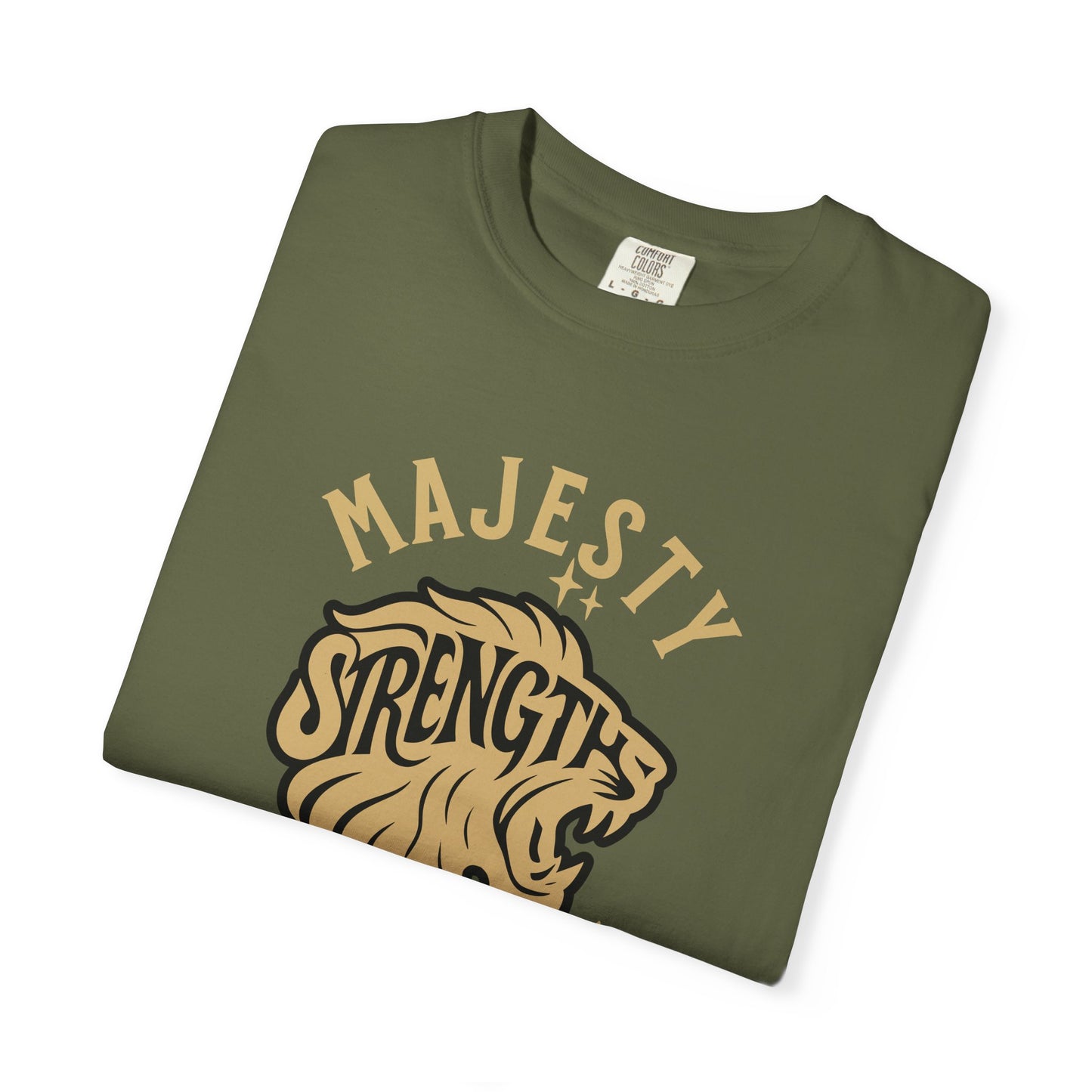 Strength & Majesty T-Shirt, Unisex Graphic Tee, Animal Lover Gift, Strength Inspirational Shirt, Casual Wear, Gift for Him/Her
