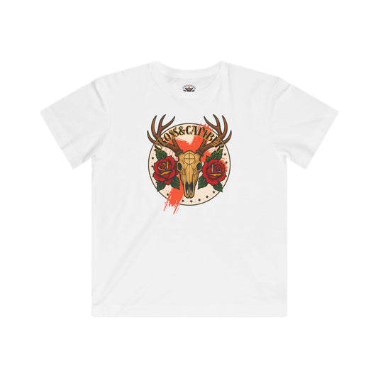 Wildflower Kids Tee, Vintage Animal Tee, Boho Kid's Shirt, Nature Lover Gift, Eco-Friendly Children's Apparel