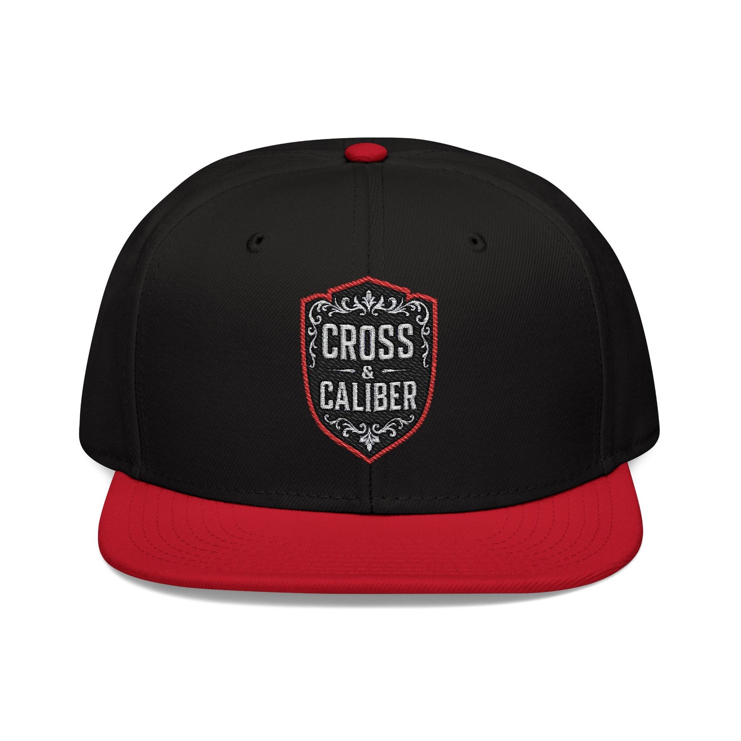 Cross & Caliber Embroidered Snapback Hat - Stylish Casual Cap for Everyday Use
