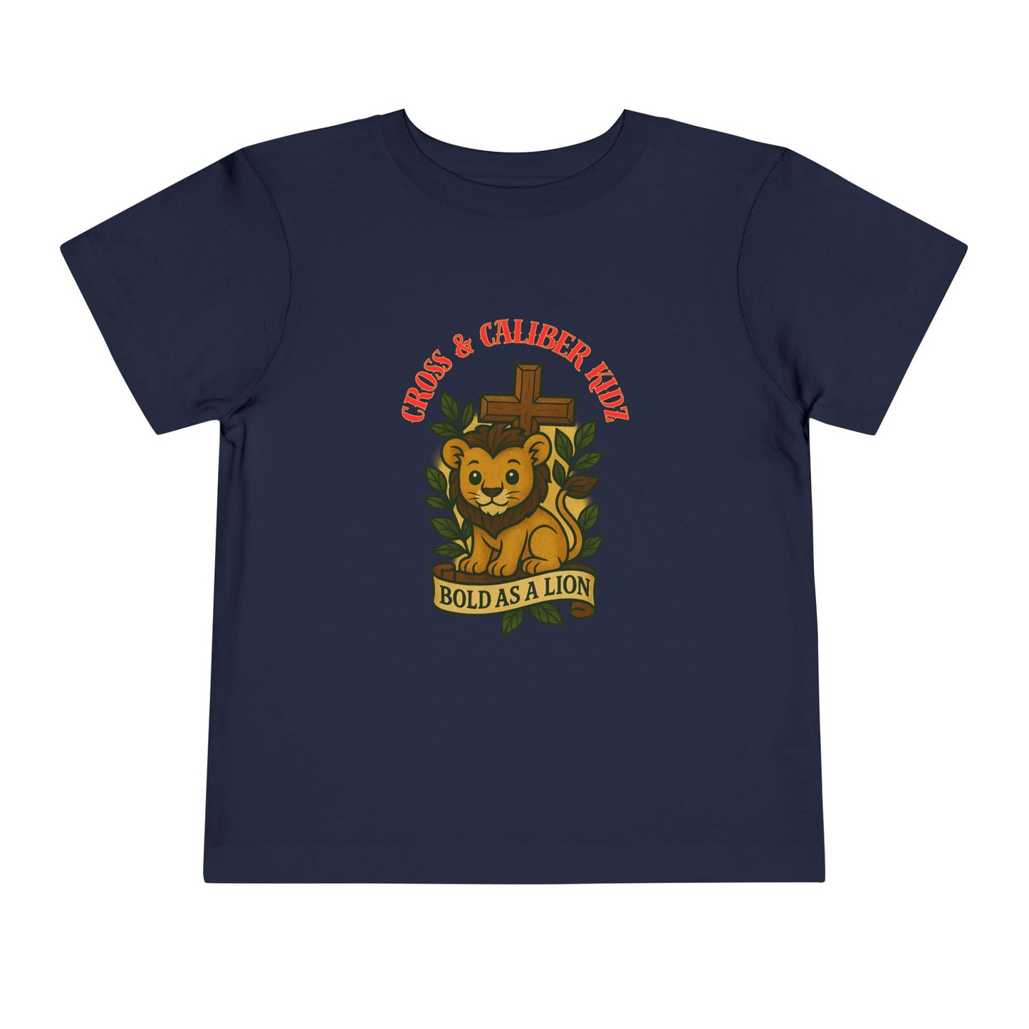 Bold as a Lion Toddler Tee - Cute Christian Graphic Shirt for Kids