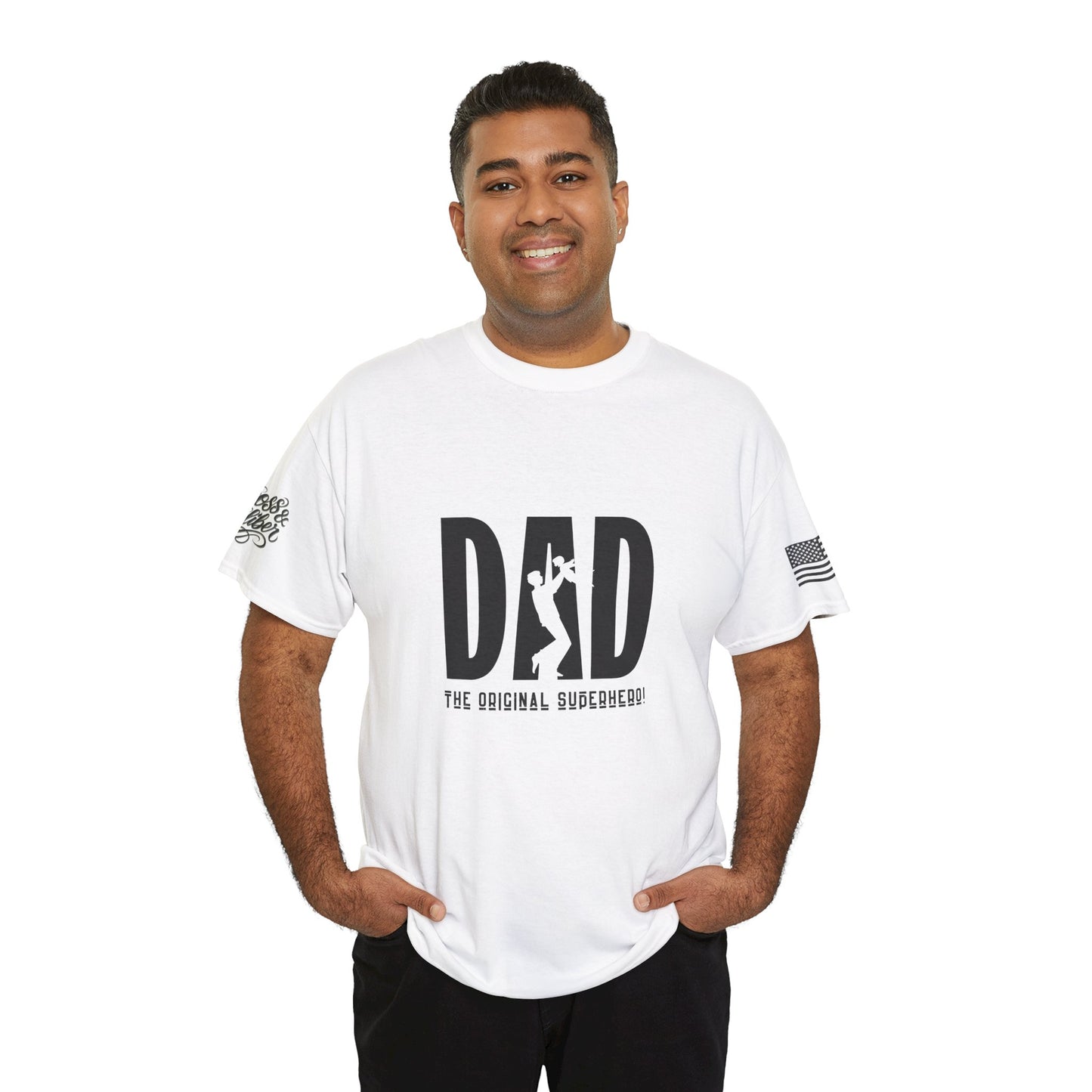 Dad Humor Unisex Heavy Cotton Tee - Funny Dad Shirt, Gift for Father's Day, Casual Comedy Tee, Patriotic Apparel, Birthday Gift