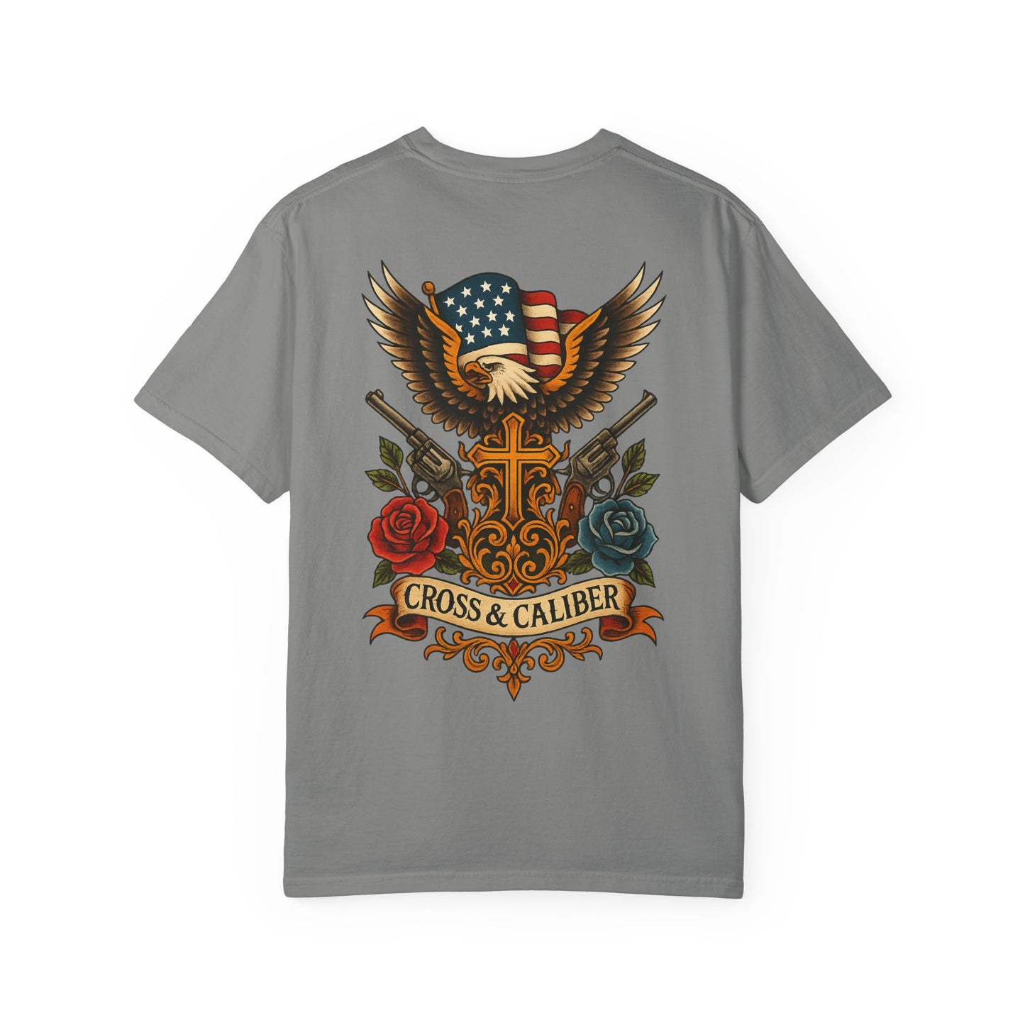 Cross & Caliber Tattoo Edition Unisex T-Shirt - Vintage Style Graphic Tee