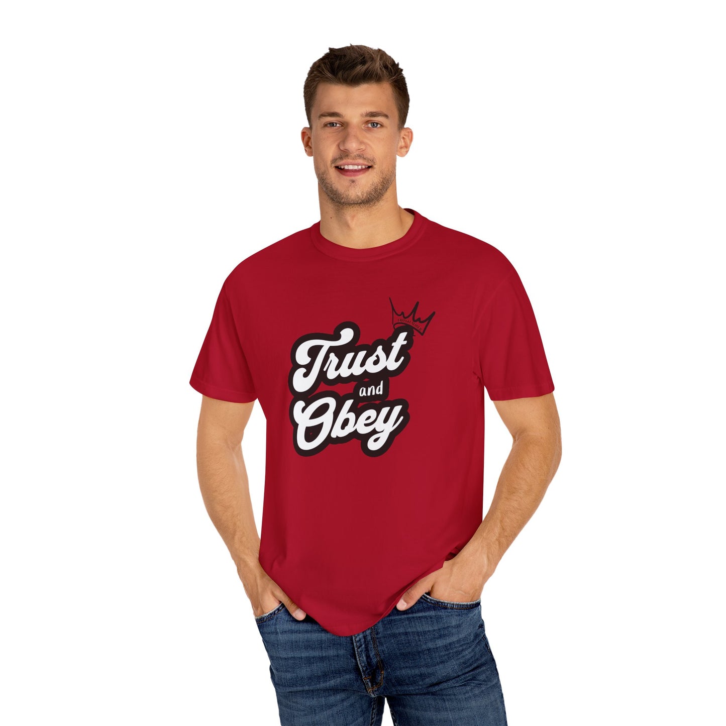 Unisex Vintage-Inspired Graphic T-Shirt - Trust and Obey, Casual Wear, Street Style, Gift for Him/Her, Unique Graphic Tee
